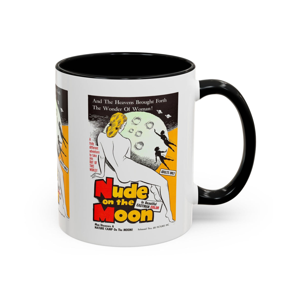 Cult Classic Movie Poster Art Accent Coffee Mug (11, 15oz) - Nude On The Moon 1961 - Mug