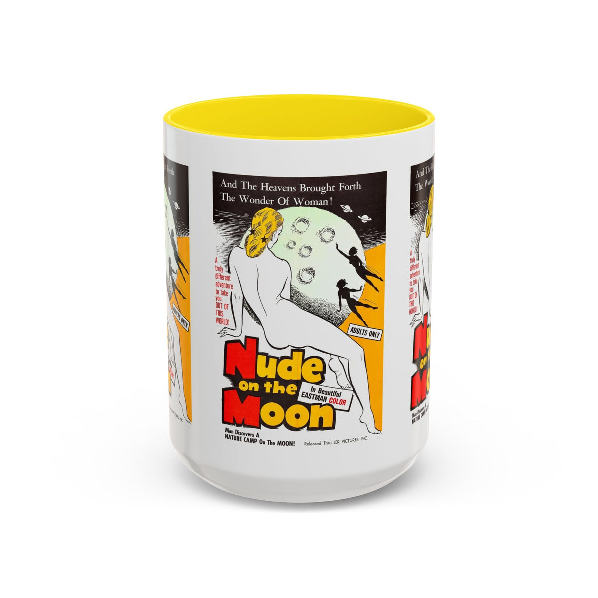 Cult Classic Movie Poster Art Accent Coffee Mug (11, 15oz) - Nude On The Moon 1961 - Mug