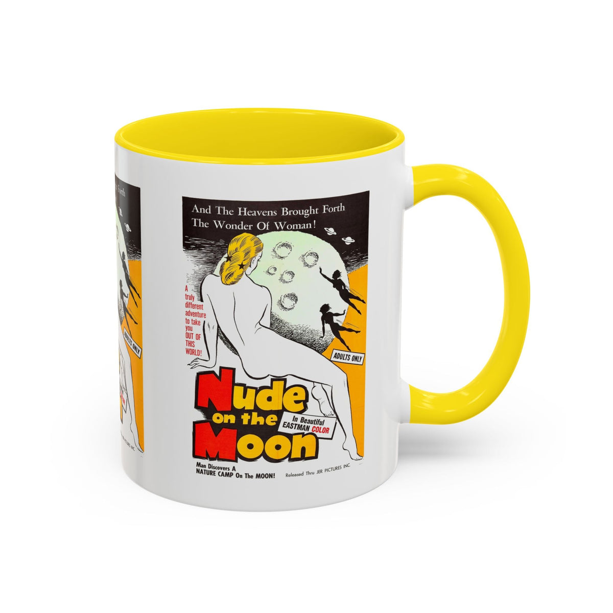 Cult Classic Movie Poster Art Accent Coffee Mug (11, 15oz) - Nude On The Moon 1961 - Mug