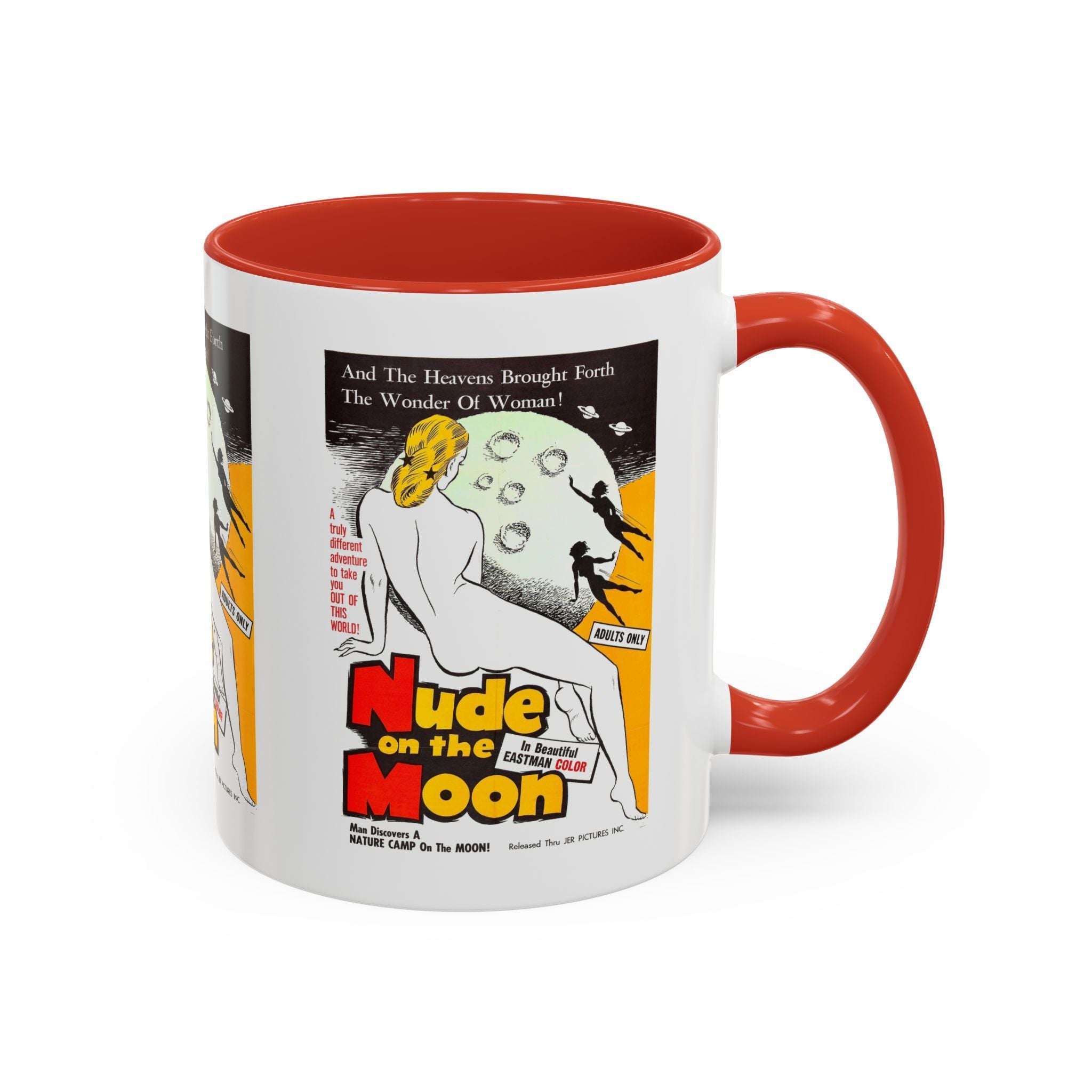 Cult Classic Movie Poster Art Accent Coffee Mug (11, 15oz) - Nude On The Moon 1961 - POPvault