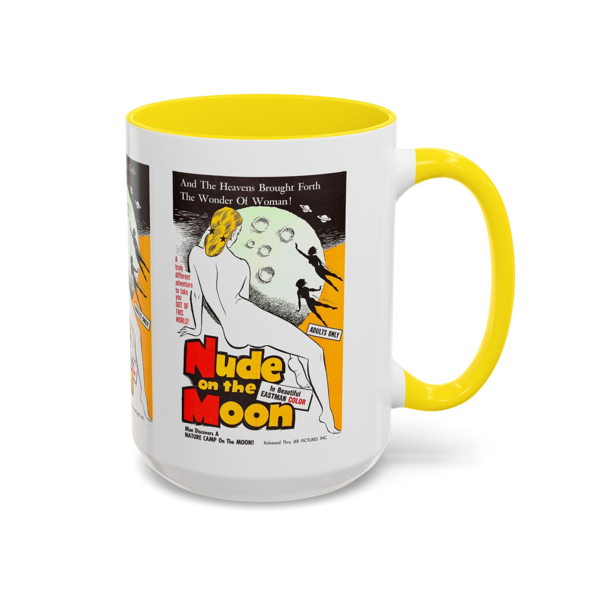 Cult Classic Movie Poster Art Accent Coffee Mug (11, 15oz) - Nude On The Moon 1961 - POPvault