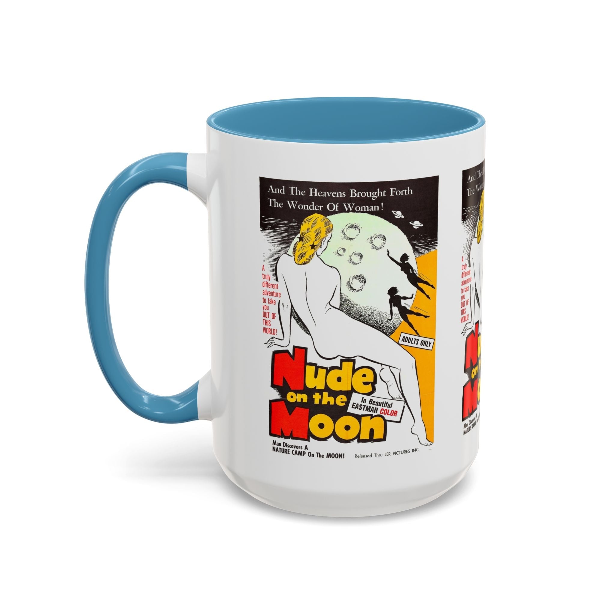 Cult Classic Movie Poster Art Accent Coffee Mug (11, 15oz) - Nude On The Moon 1961 - POPvault