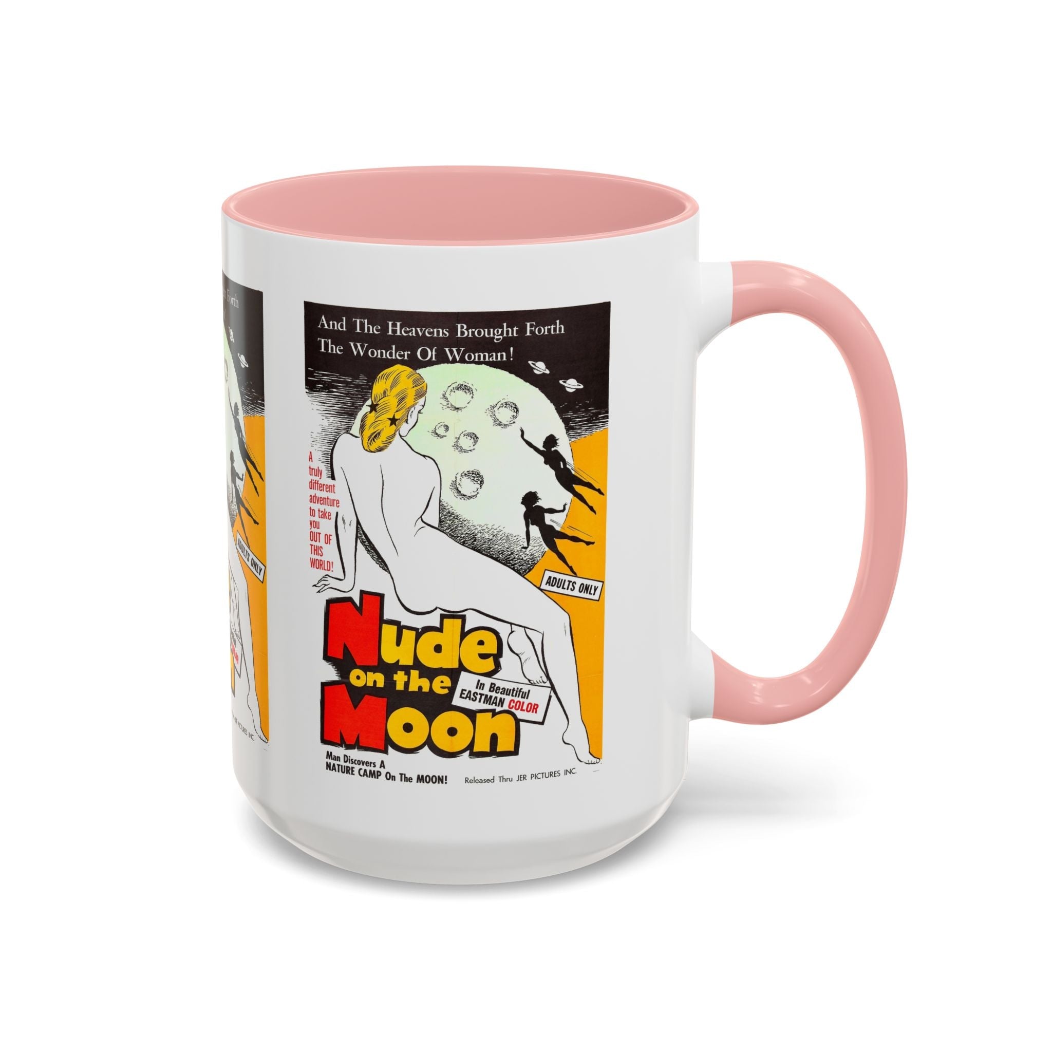 Cult Classic Movie Poster Art Accent Coffee Mug (11, 15oz) - Nude On The Moon 1961 - POPvault