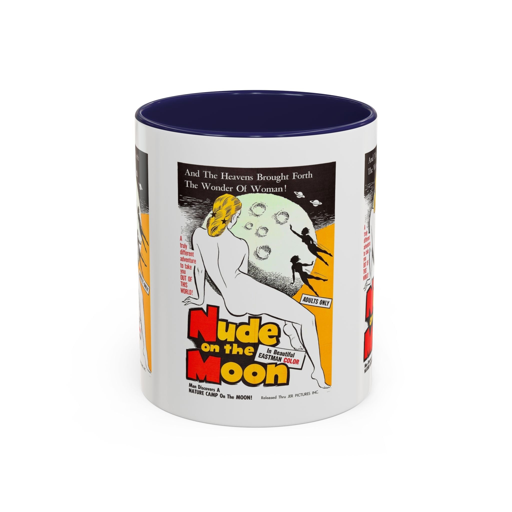 Cult Classic Movie Poster Art Accent Coffee Mug (11, 15oz) - Nude On The Moon 1961 - POPvault
