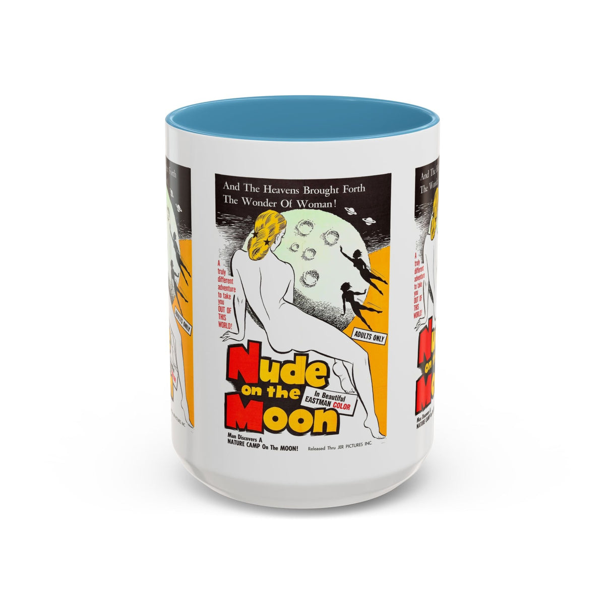Cult Classic Movie Poster Art Accent Coffee Mug (11, 15oz) - Nude On The Moon 1961 - Mug