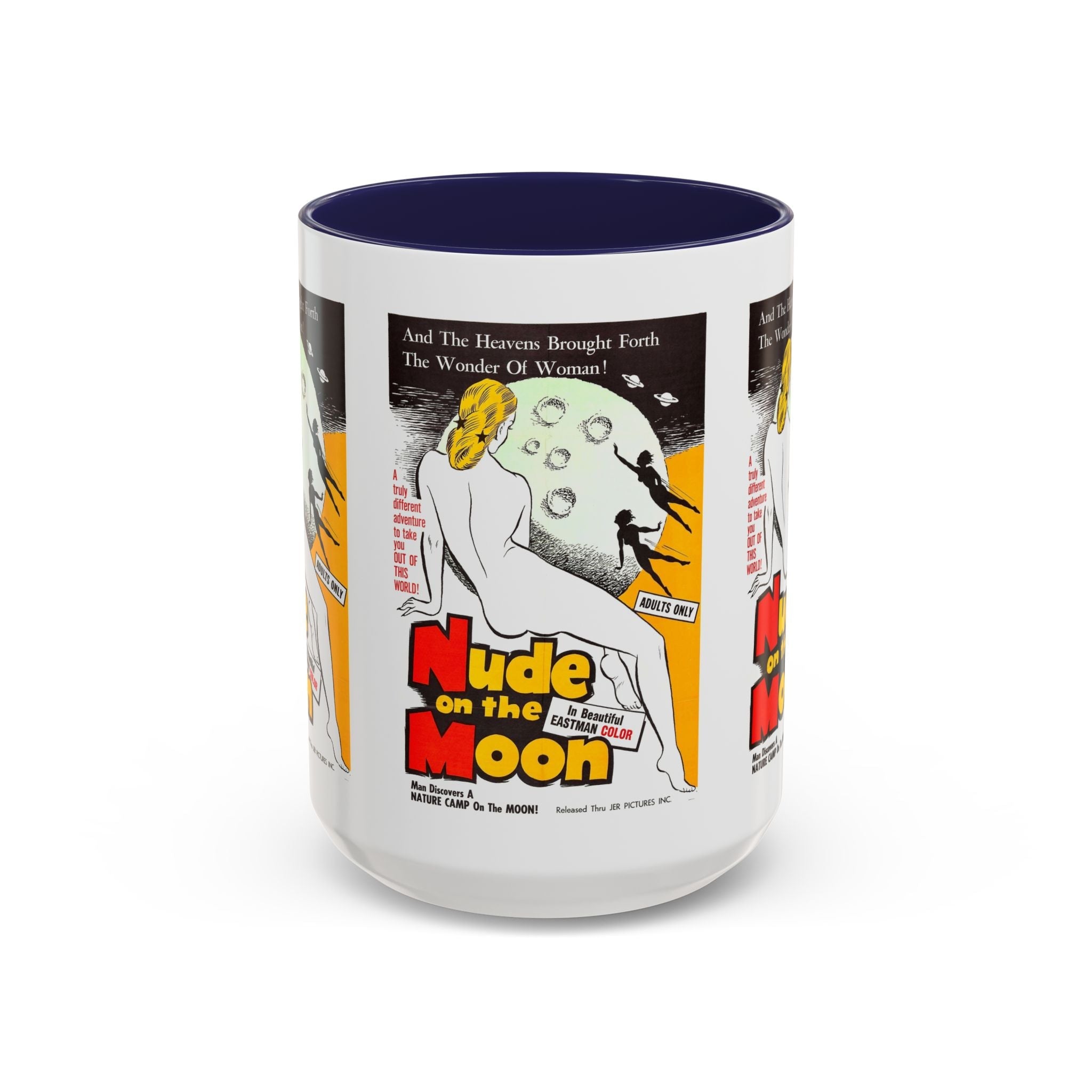 Cult Classic Movie Poster Art Accent Coffee Mug (11, 15oz) - Nude On The Moon 1961 - POPvault