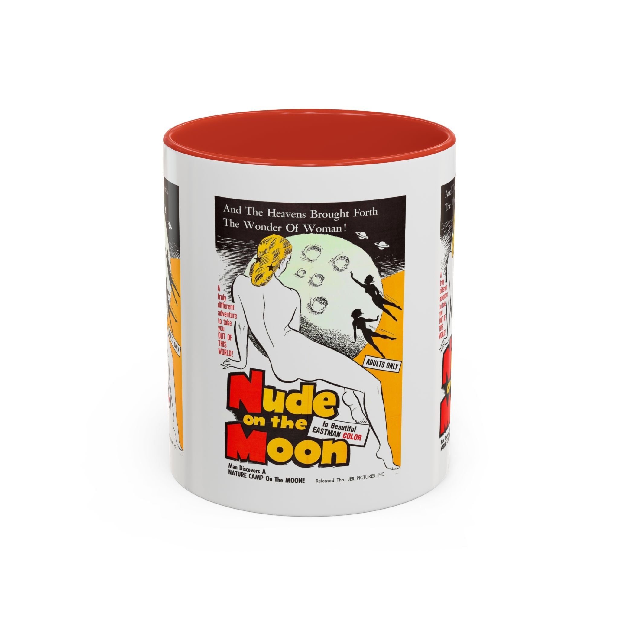 Cult Classic Movie Poster Art Accent Coffee Mug (11, 15oz) - Nude On The Moon 1961 - POPvault