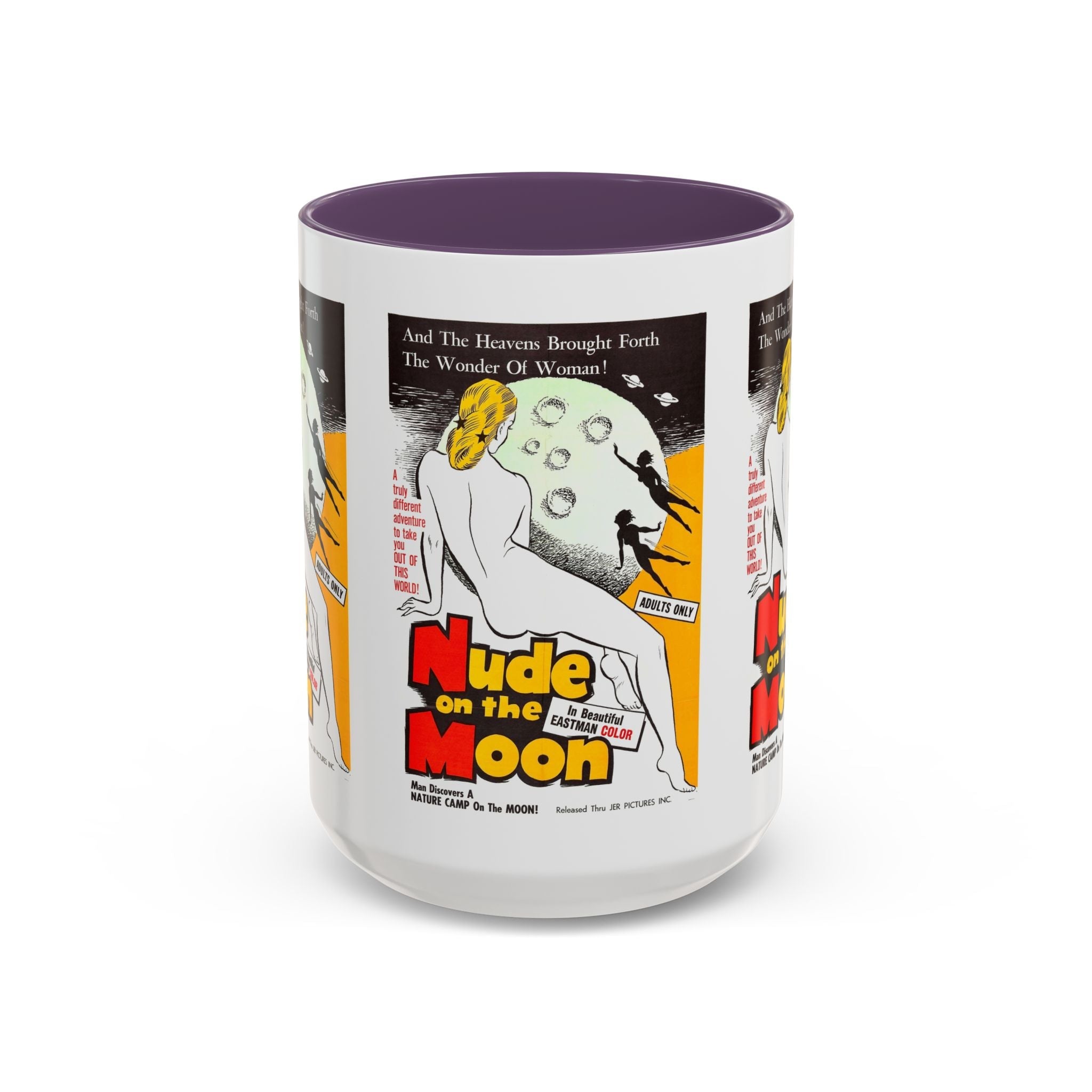 Cult Classic Movie Poster Art Accent Coffee Mug (11, 15oz) - Nude On The Moon 1961 - POPvault