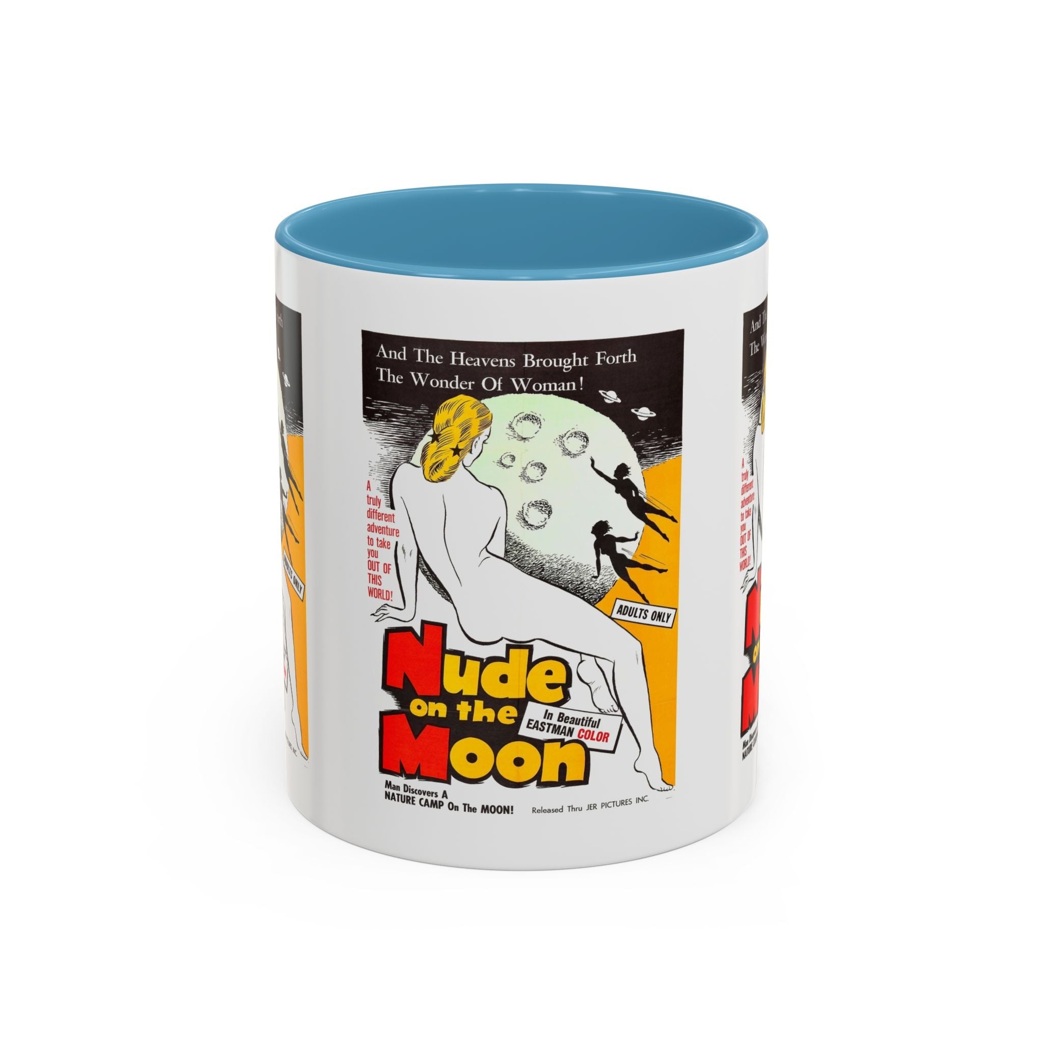 Cult Classic Movie Poster Art Accent Coffee Mug (11, 15oz) - Nude On The Moon 1961 - POPvault