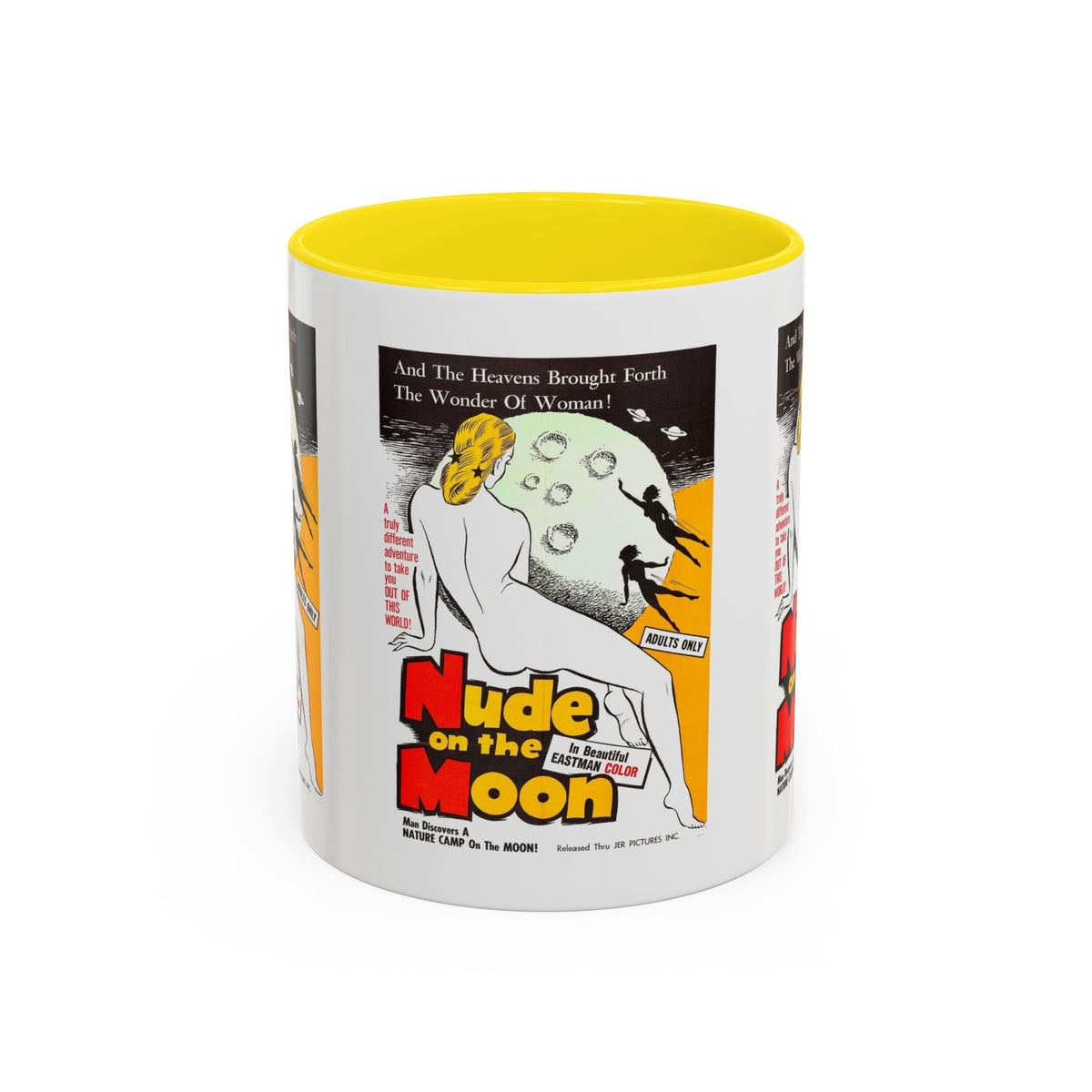 Cult Classic Movie Poster Art Accent Coffee Mug (11, 15oz) - Nude On The Moon 1961 - Mug
