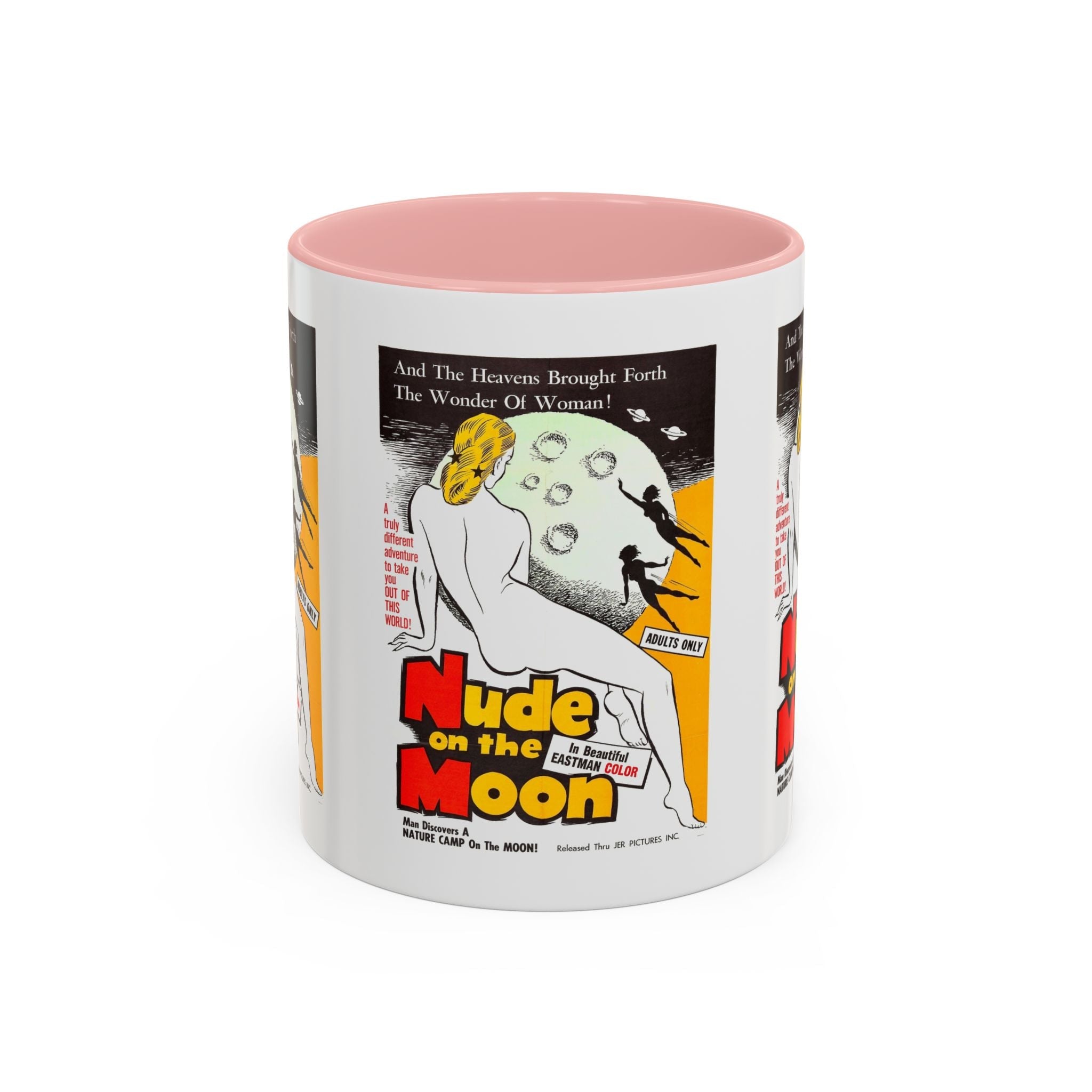 Cult Classic Movie Poster Art Accent Coffee Mug (11, 15oz) - Nude On The Moon 1961 - POPvault
