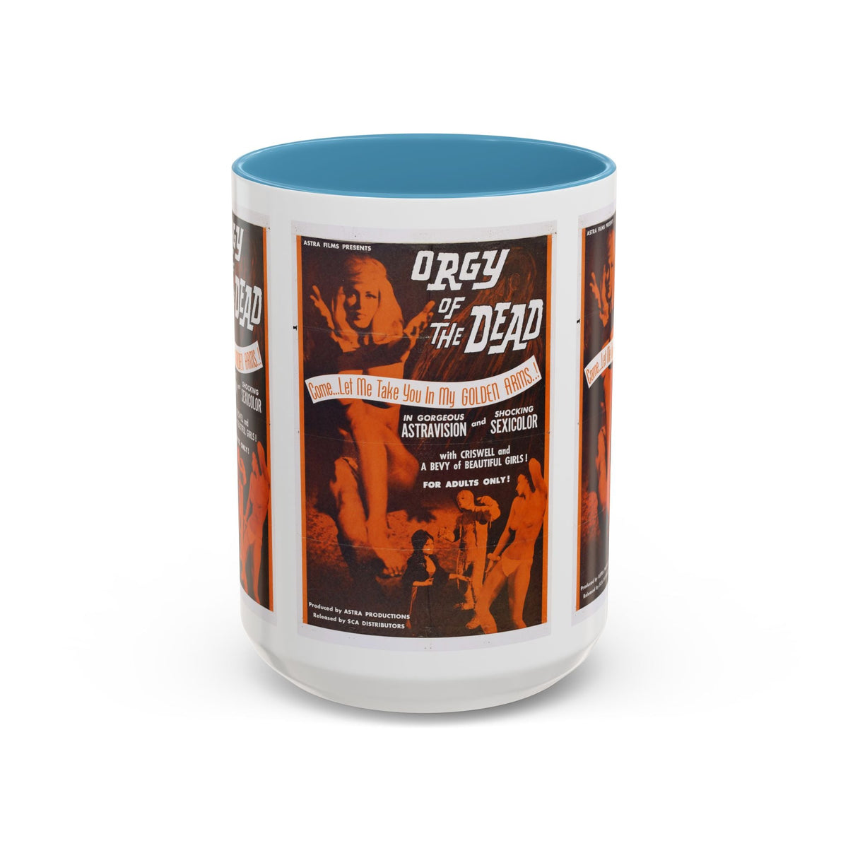 Cult Classic Movie Poster Art Accent Coffee Mug (11, 15oz) - Orgy Of The Dead 1965 - Mug