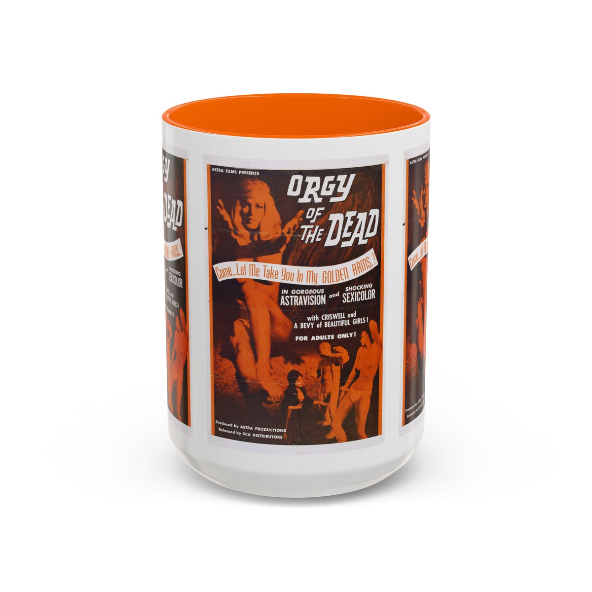 Cult Classic Movie Poster Art Accent Coffee Mug (11, 15oz) - Orgy Of The Dead 1965 - Mug