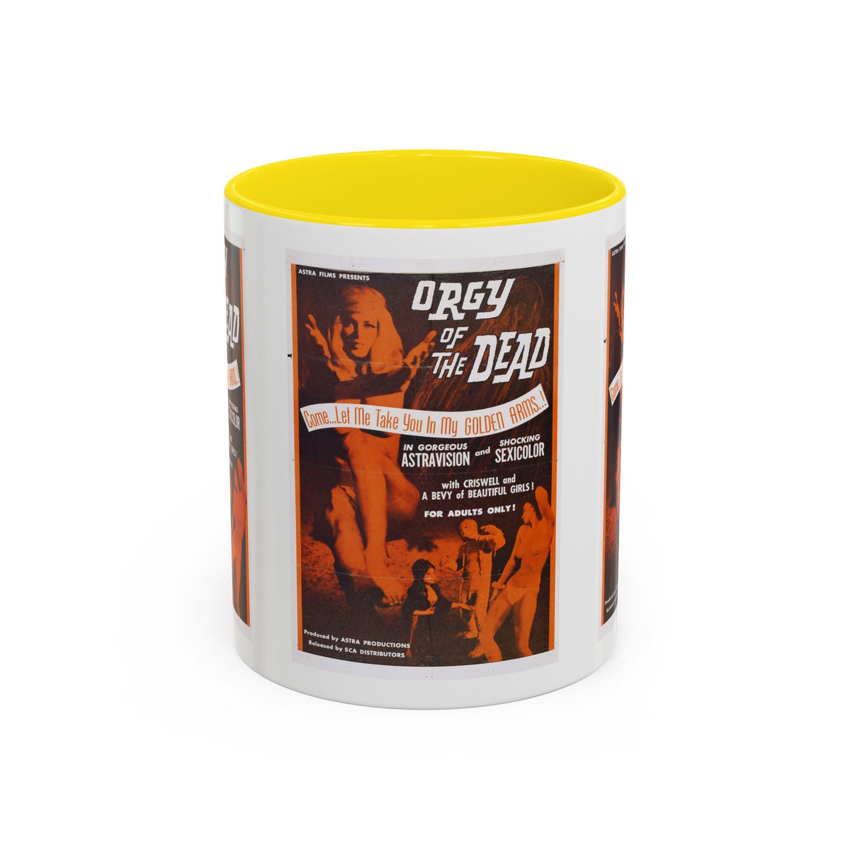 Cult Classic Movie Poster Art Accent Coffee Mug (11, 15oz) - Orgy Of The Dead 1965 - Mug