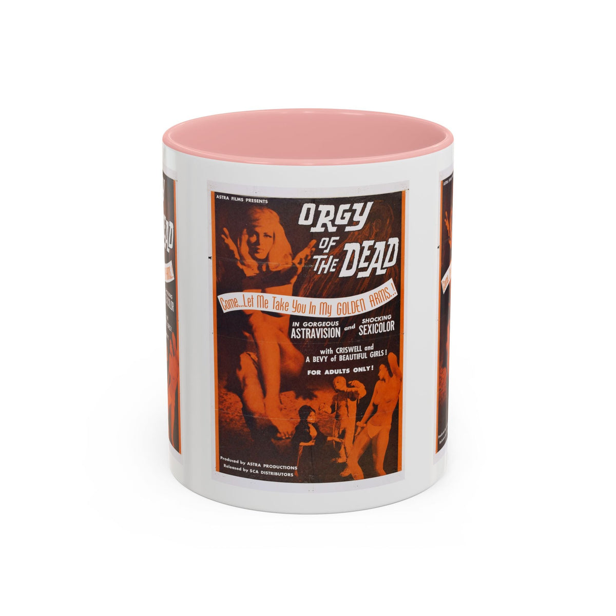 Cult Classic Movie Poster Art Accent Coffee Mug (11, 15oz) - Orgy Of The Dead 1965 - Mug