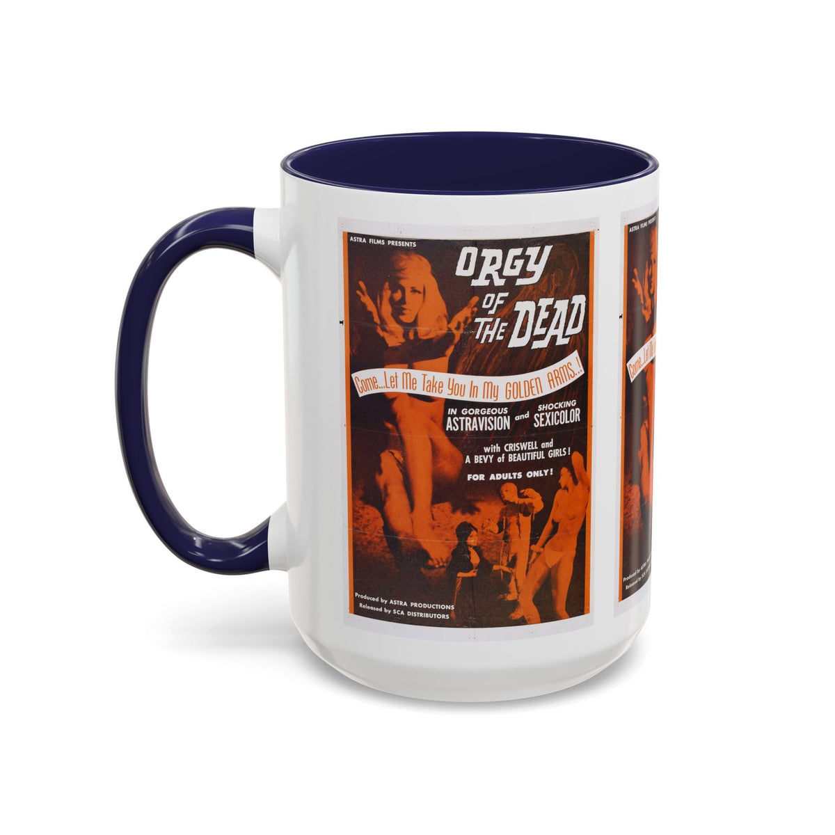 Cult Classic Movie Poster Art Accent Coffee Mug (11, 15oz) - Orgy Of The Dead 1965 - Mug