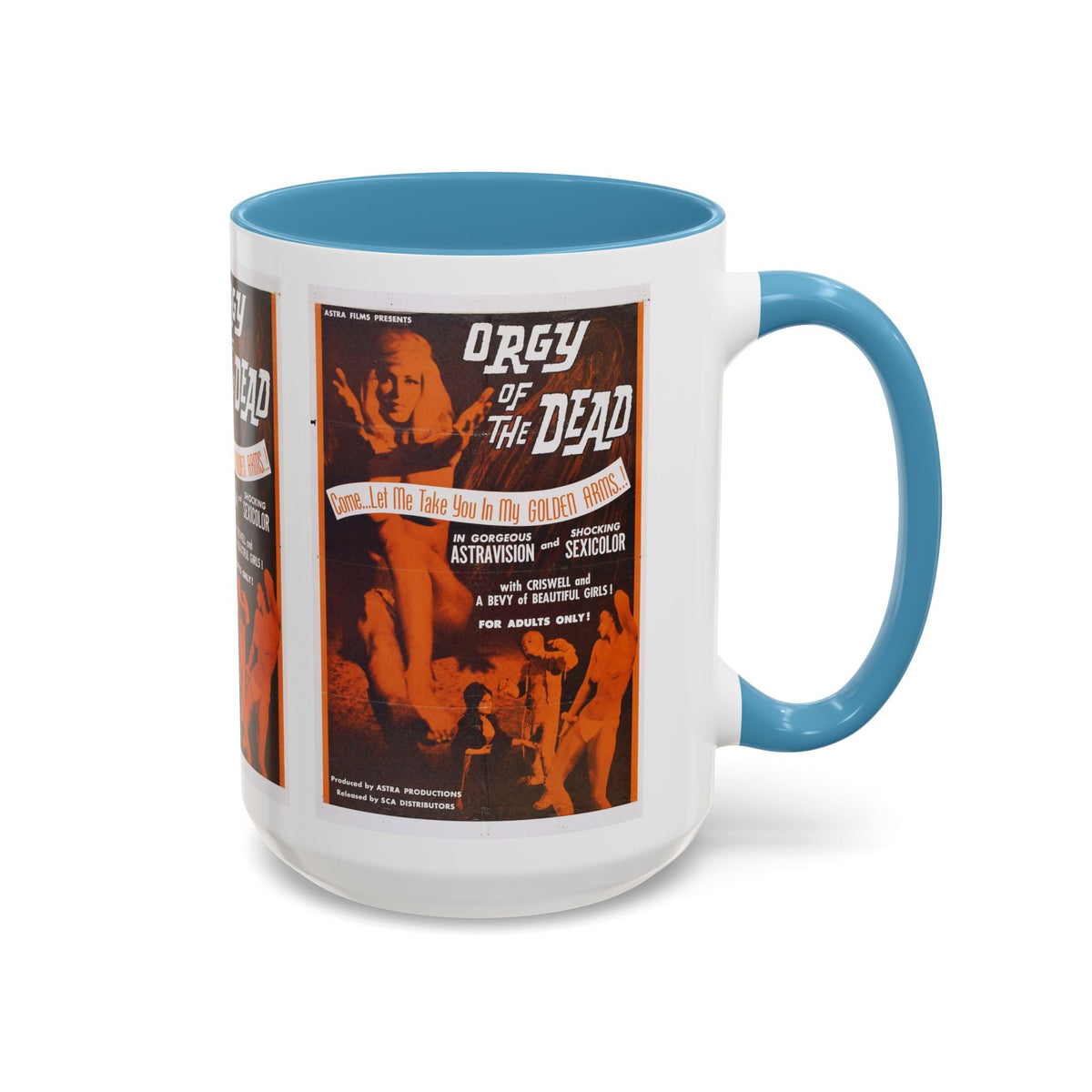 Cult Classic Movie Poster Art Accent Coffee Mug (11, 15oz) - Orgy Of The Dead 1965 - Mug