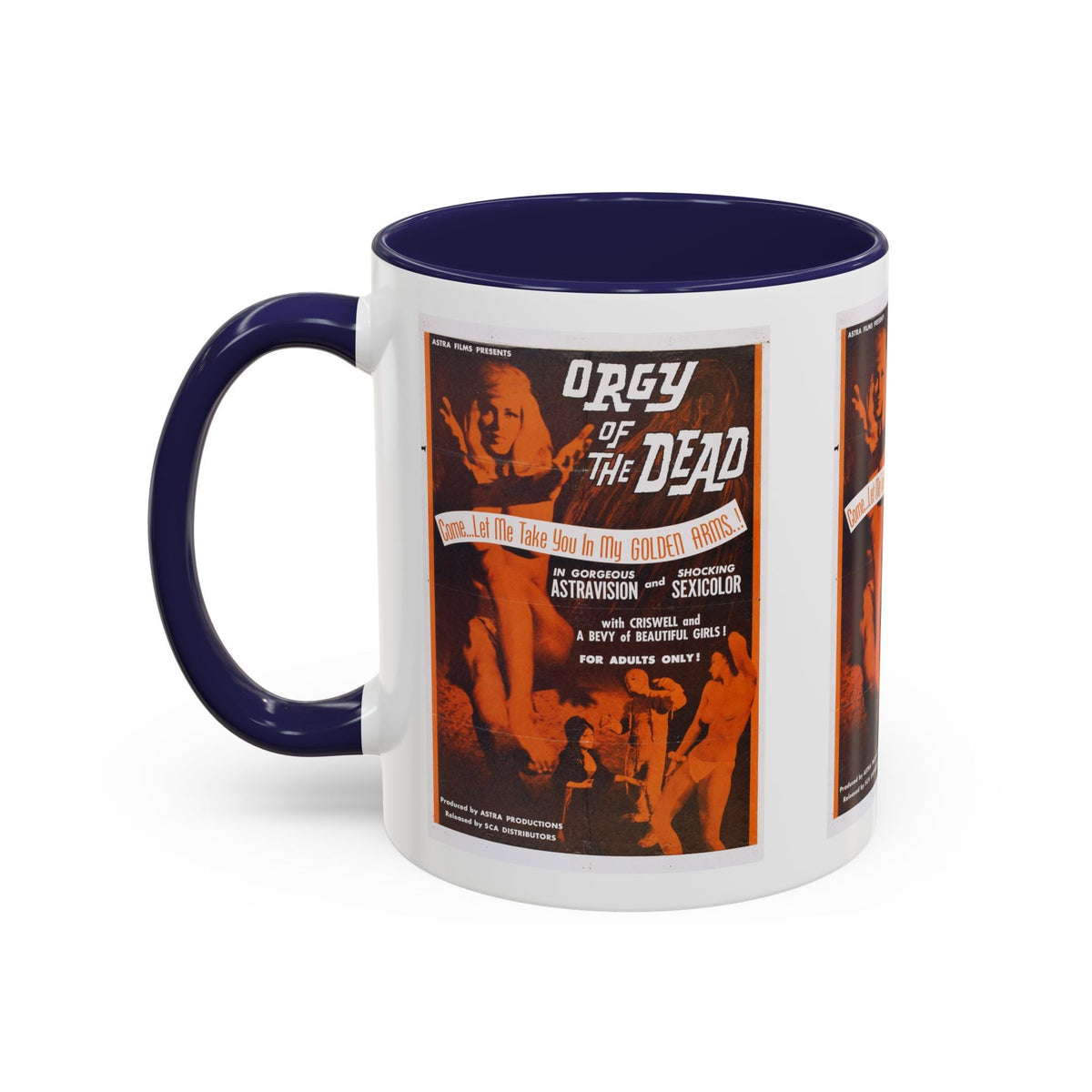 Cult Classic Movie Poster Art Accent Coffee Mug (11, 15oz) - Orgy Of The Dead 1965 - Mug