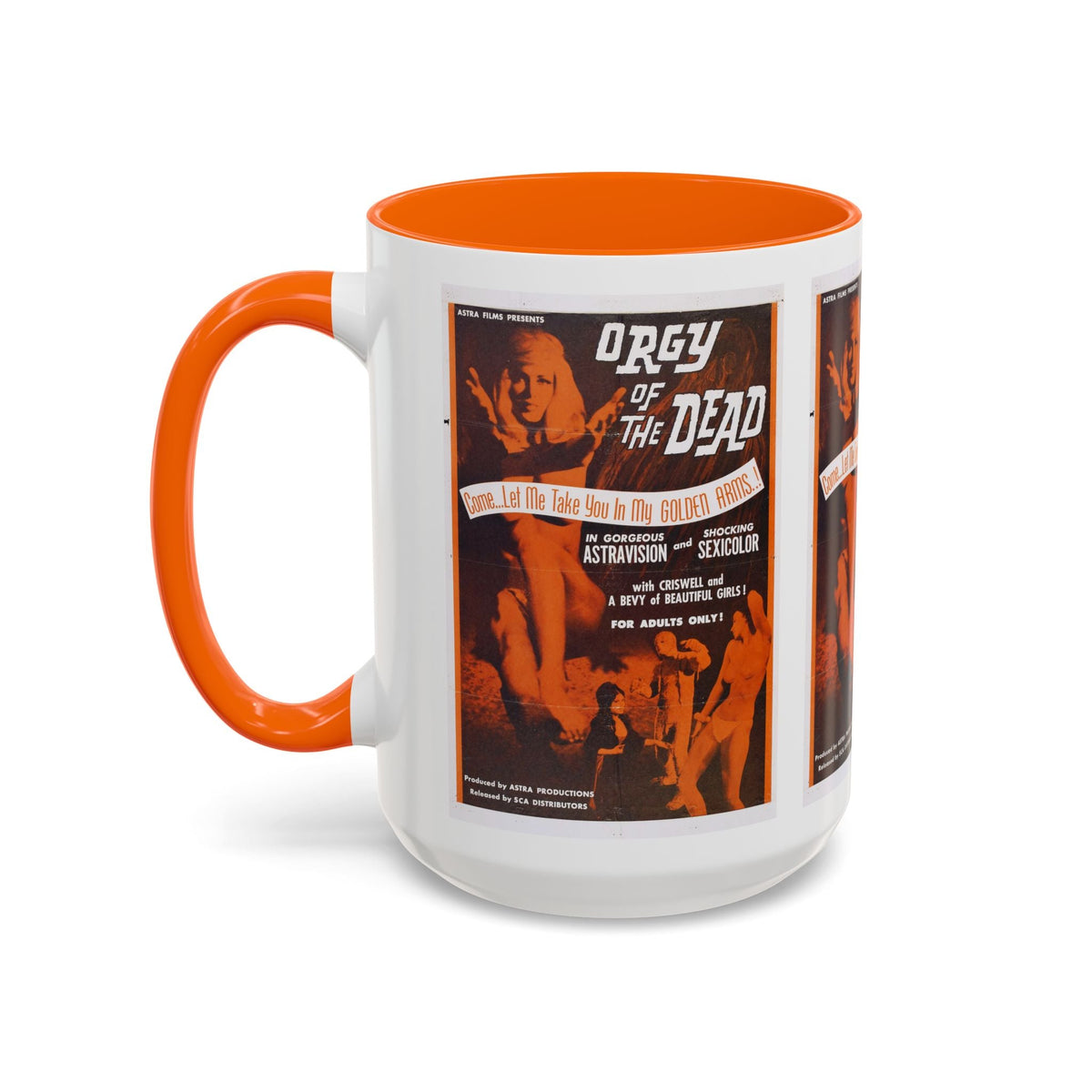 Cult Classic Movie Poster Art Accent Coffee Mug (11, 15oz) - Orgy Of The Dead 1965 - Mug