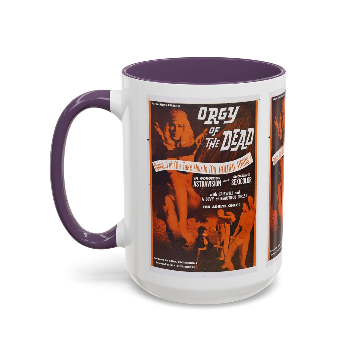 Cult Classic Movie Poster Art Accent Coffee Mug (11, 15oz) - Orgy Of The Dead 1965 - Mug
