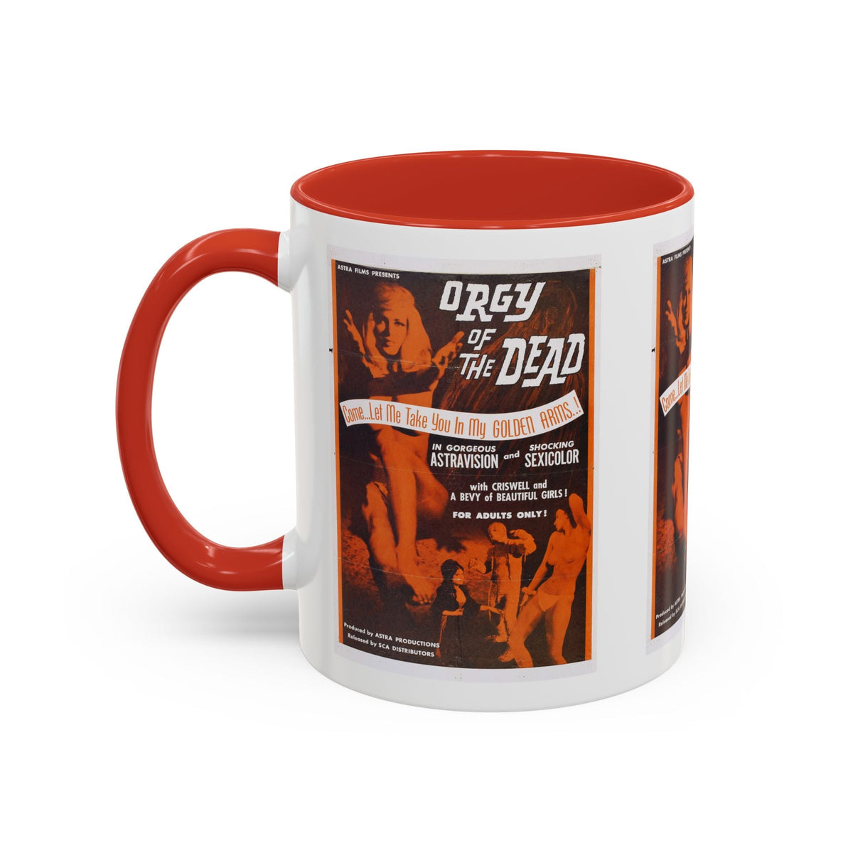 Cult Classic Movie Poster Art Accent Coffee Mug (11, 15oz) - Orgy Of The Dead 1965 - Mug