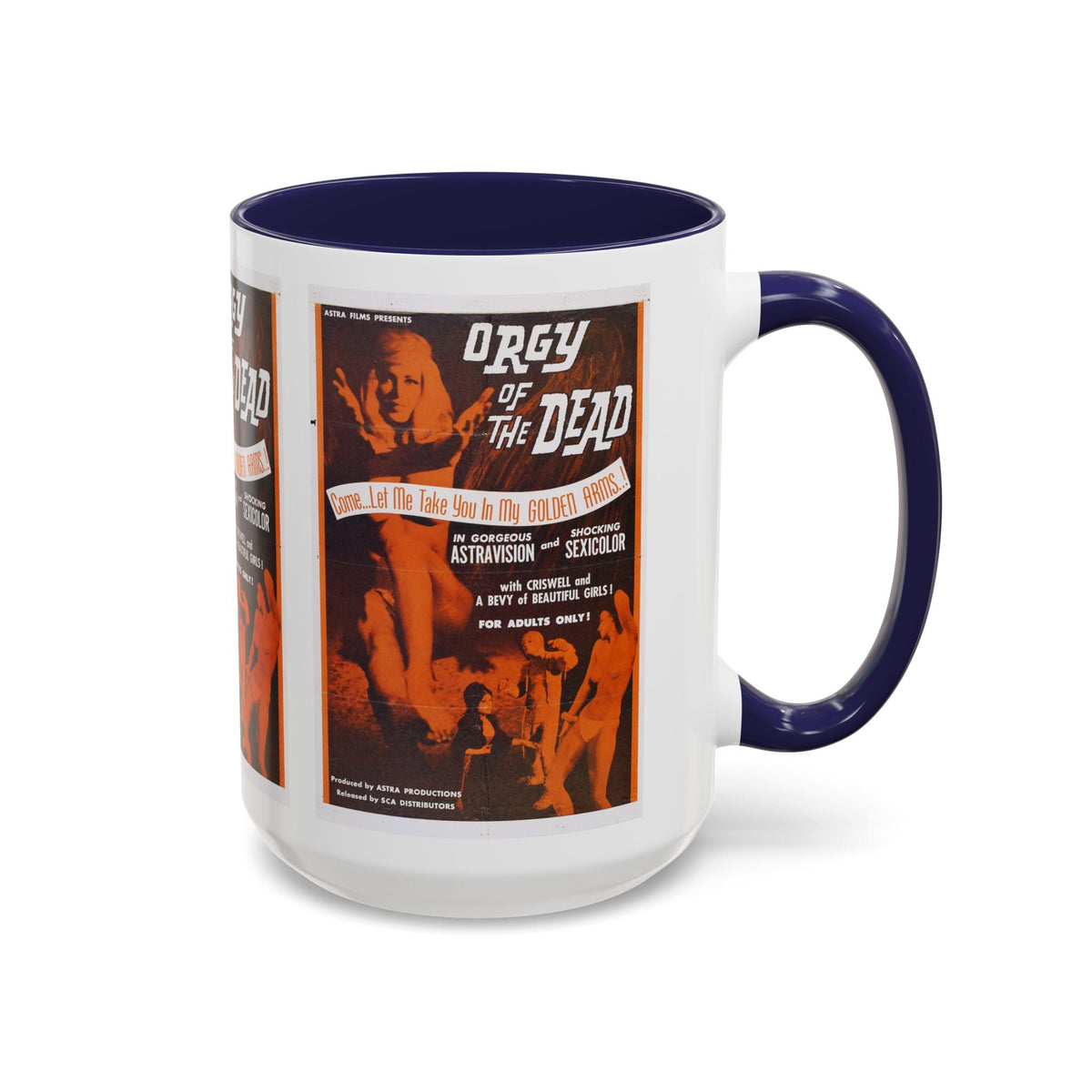 Cult Classic Movie Poster Art Accent Coffee Mug (11, 15oz) - Orgy Of The Dead 1965 - Mug