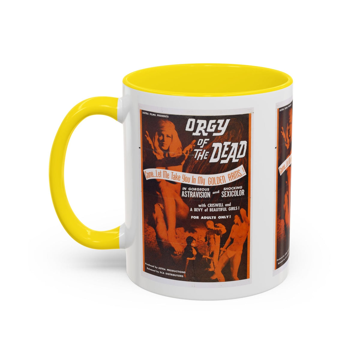 Cult Classic Movie Poster Art Accent Coffee Mug (11, 15oz) - Orgy Of The Dead 1965 - Mug