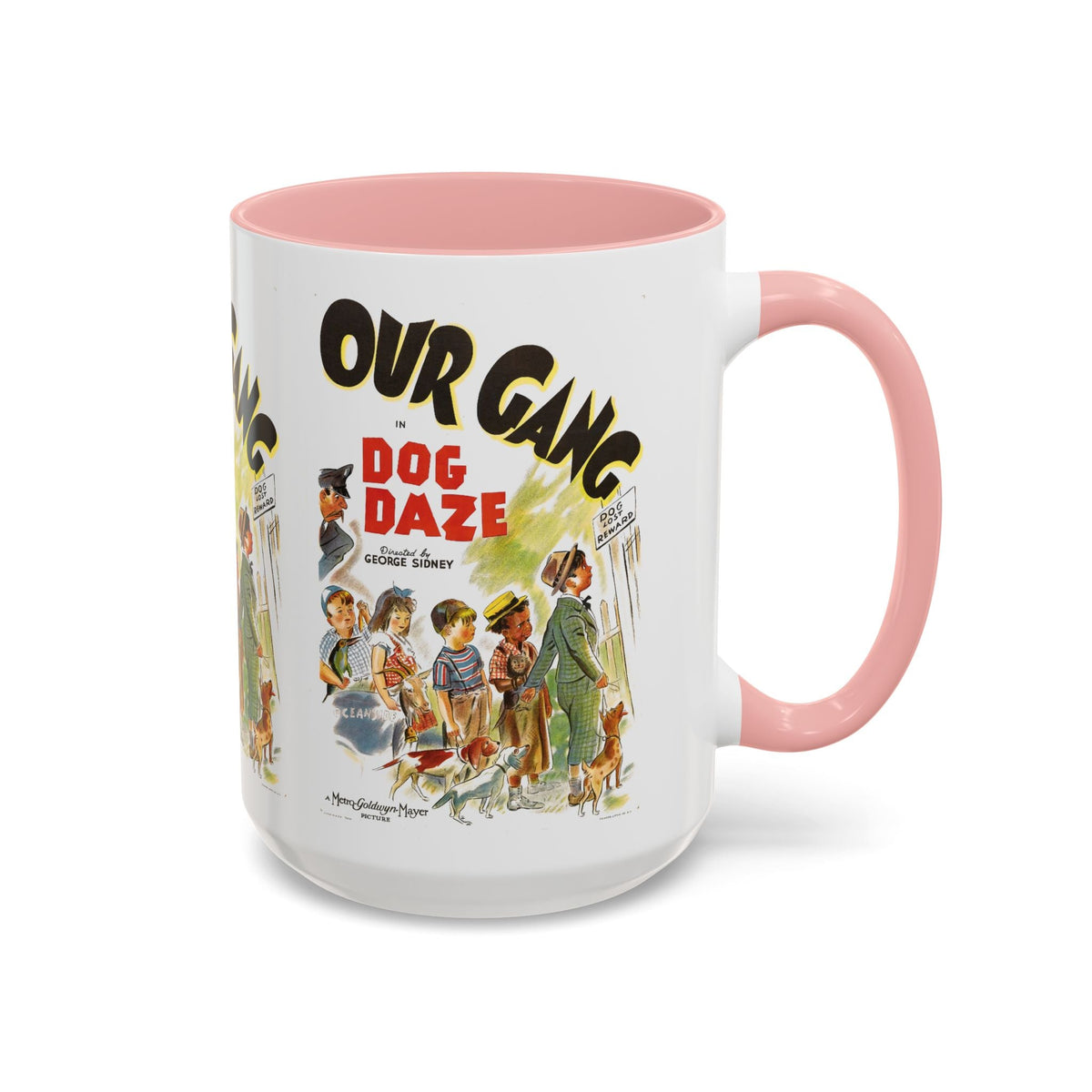 Cult Classic Movie Poster Art Accent Coffee Mug (11, 15oz) - Our Gang Dog Daze 1939 - Mug