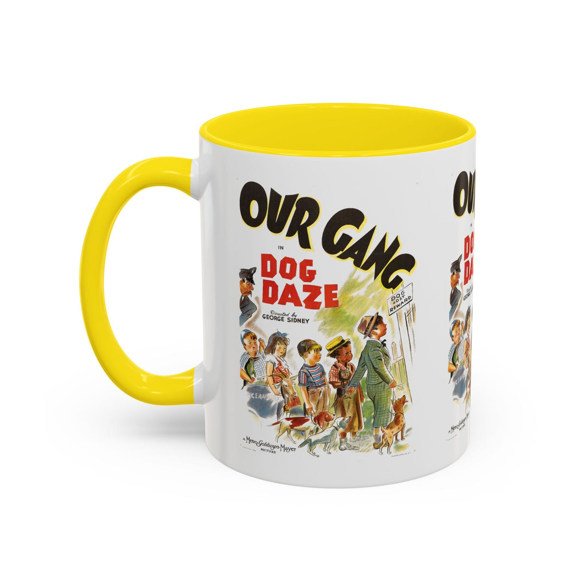 Cult Classic Movie Poster Art Accent Coffee Mug (11, 15oz) - Our Gang Dog Daze 1939 - Mug