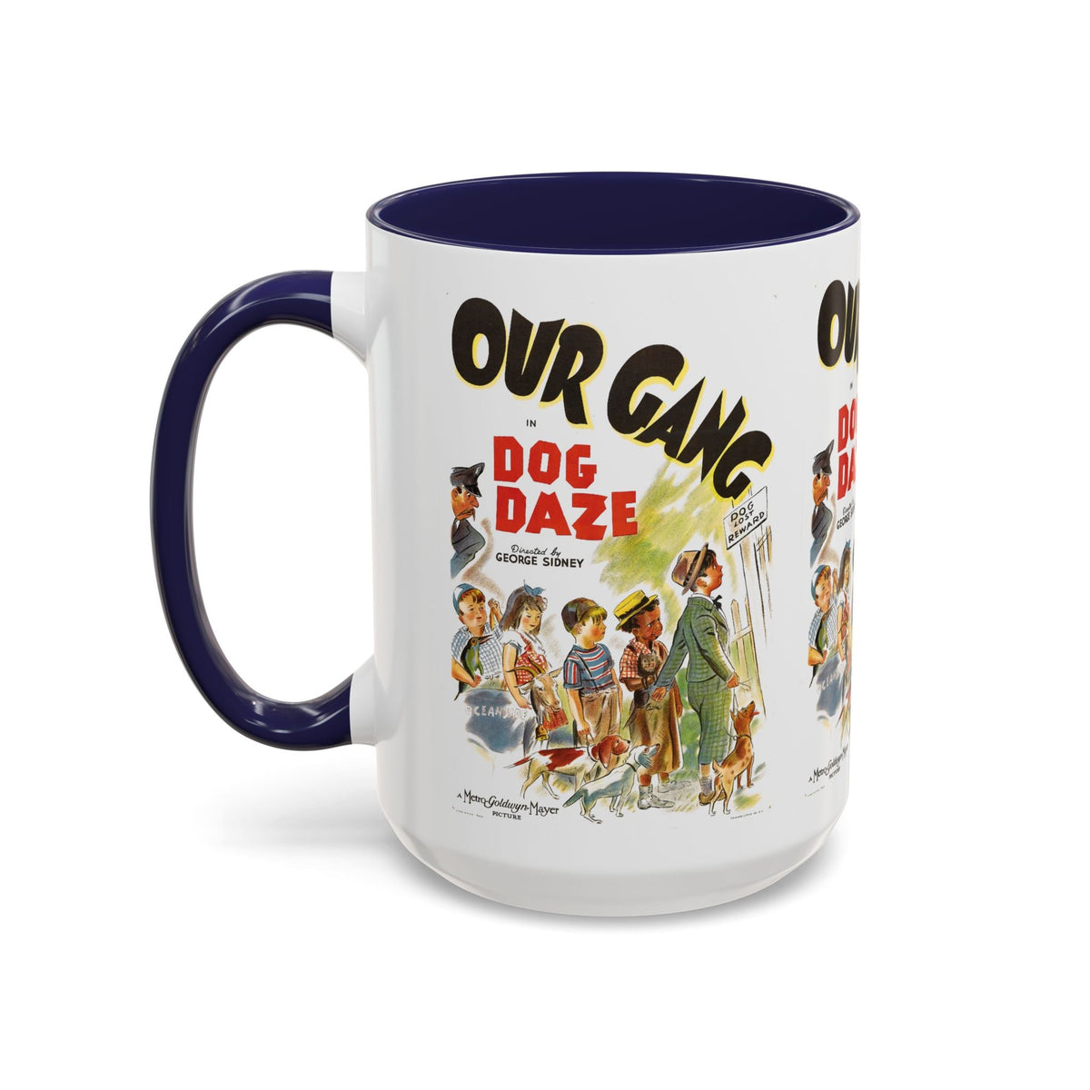 Cult Classic Movie Poster Art Accent Coffee Mug (11, 15oz) - Our Gang Dog Daze 1939 - Mug