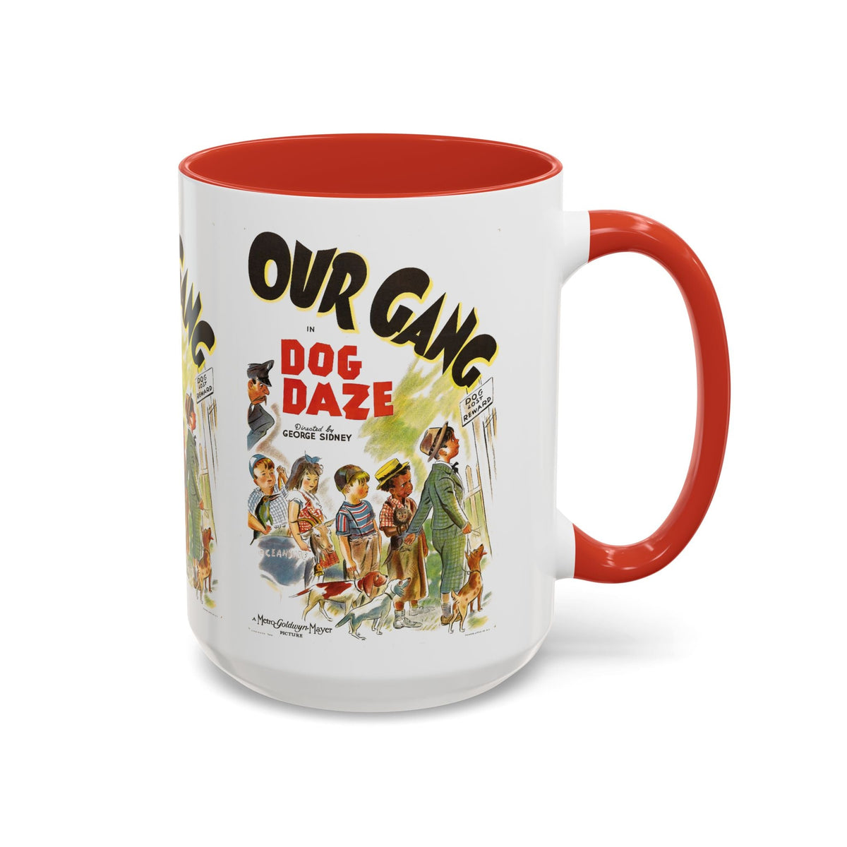 Cult Classic Movie Poster Art Accent Coffee Mug (11, 15oz) - Our Gang Dog Daze 1939 - Mug