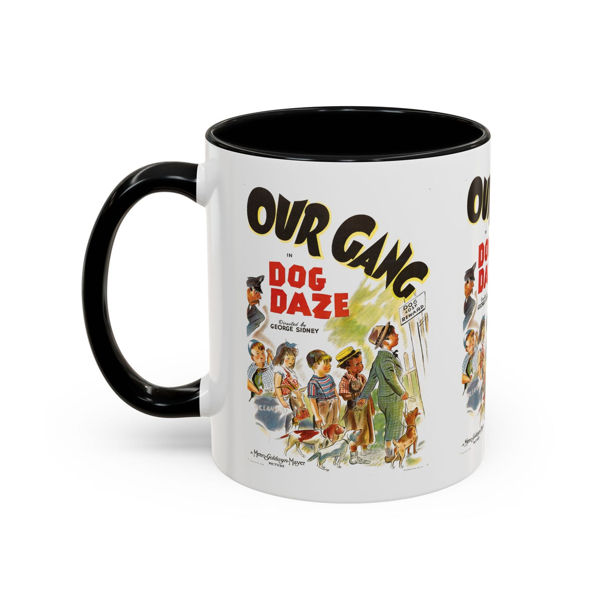 Cult Classic Movie Poster Art Accent Coffee Mug (11, 15oz) - Our Gang Dog Daze 1939 - Mug