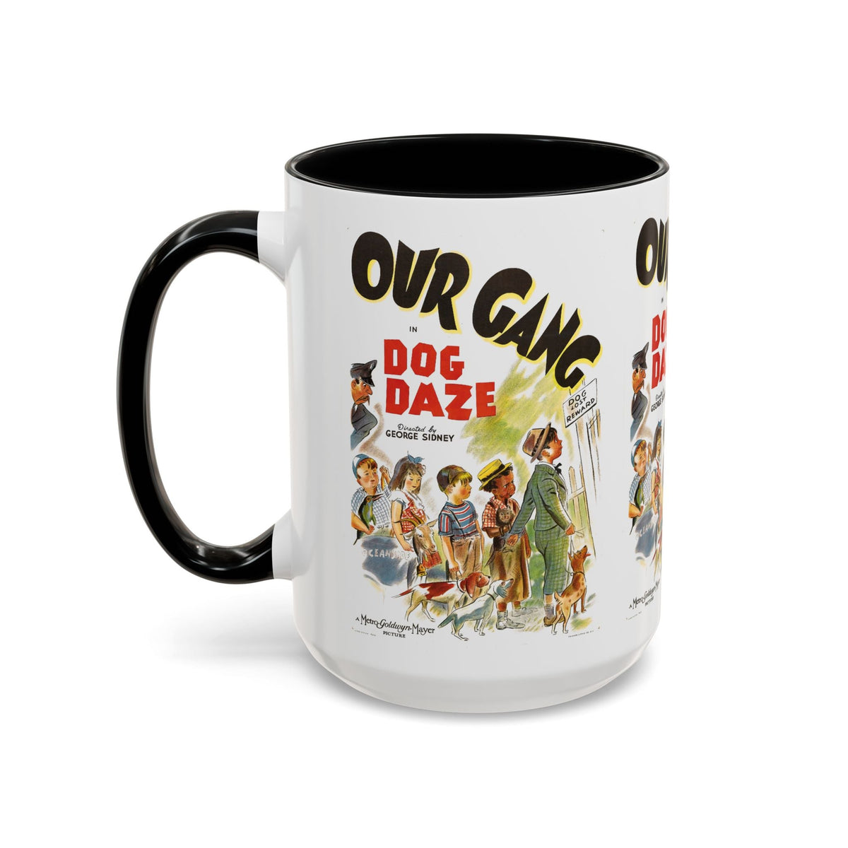 Cult Classic Movie Poster Art Accent Coffee Mug (11, 15oz) - Our Gang Dog Daze 1939 - Mug