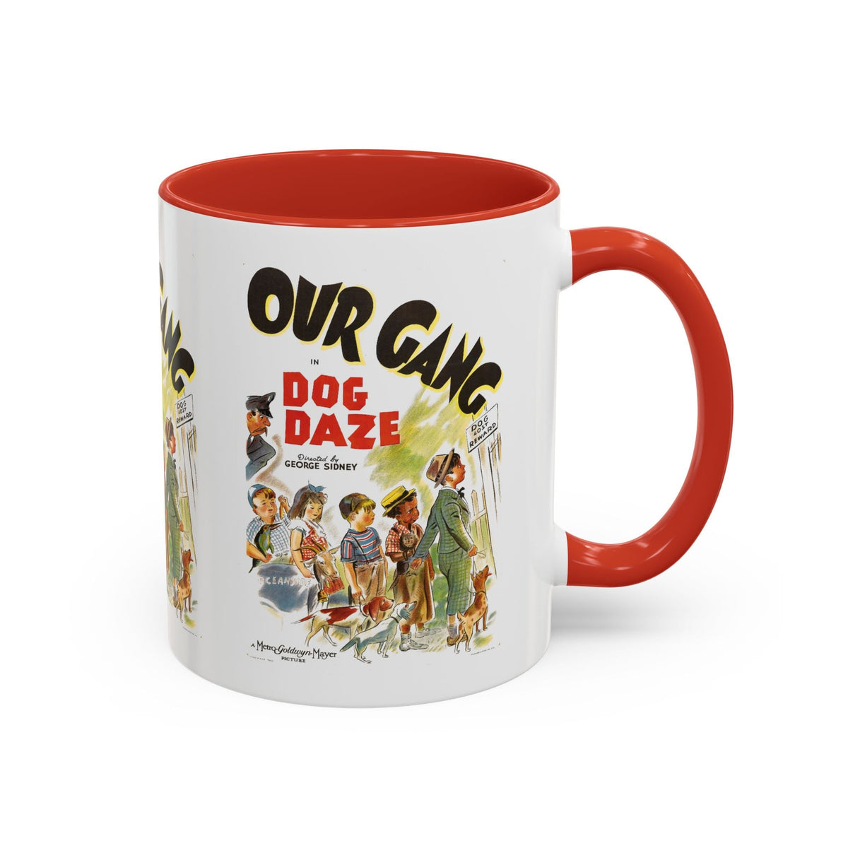 Cult Classic Movie Poster Art Accent Coffee Mug (11, 15oz) - Our Gang Dog Daze 1939 - Mug
