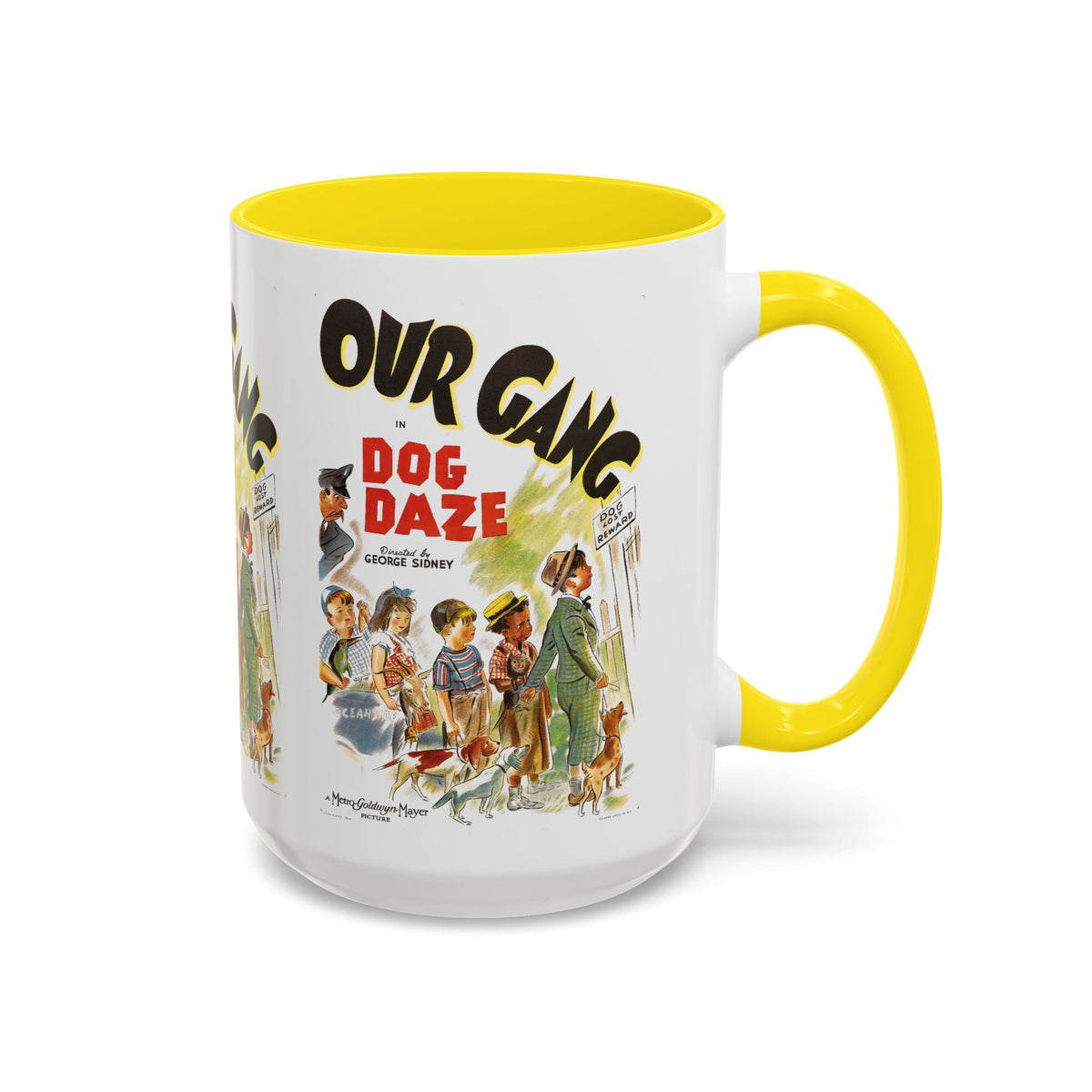 Cult Classic Movie Poster Art Accent Coffee Mug (11, 15oz) - Our Gang Dog Daze 1939 - Mug