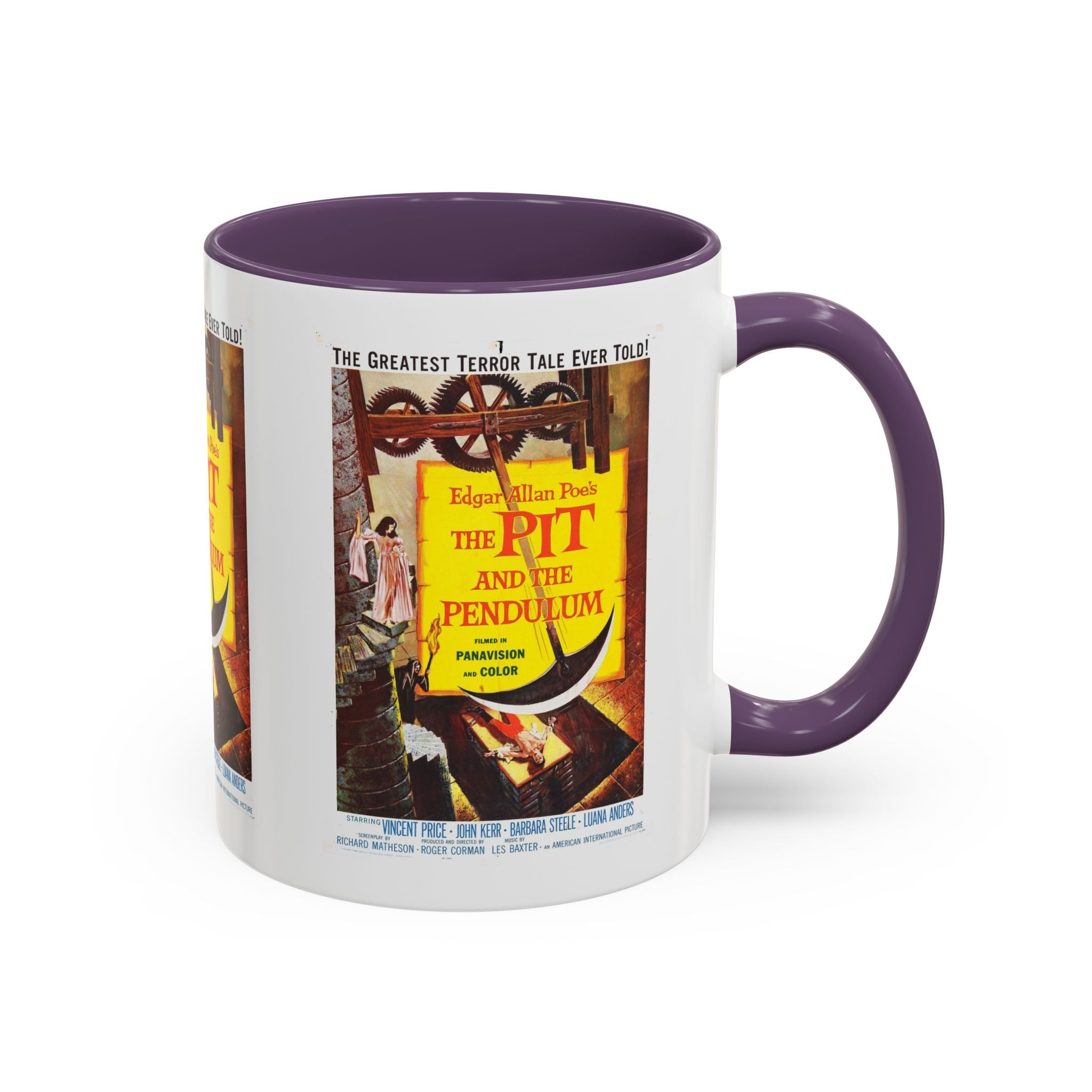 Cult Classic Movie Poster Art Accent Coffee Mug (11, 15oz) - Pit And The Pendulum 1961 - POPvault