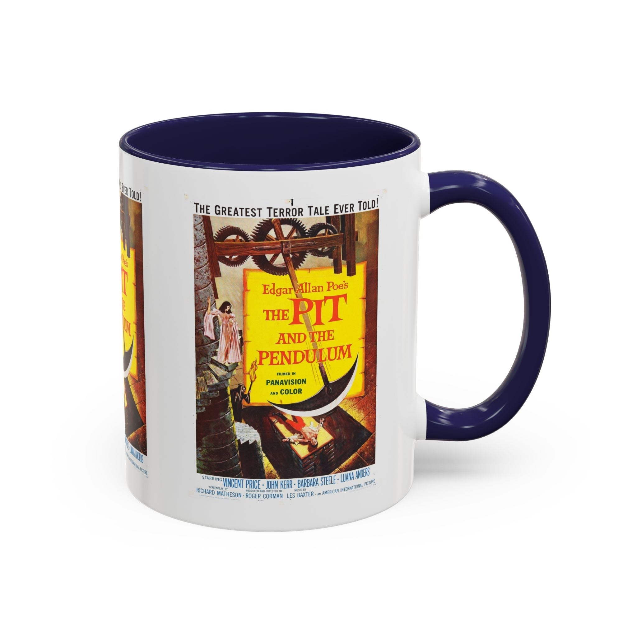 Cult Classic Movie Poster Art Accent Coffee Mug (11, 15oz) - Pit And The Pendulum 1961 - POPvault