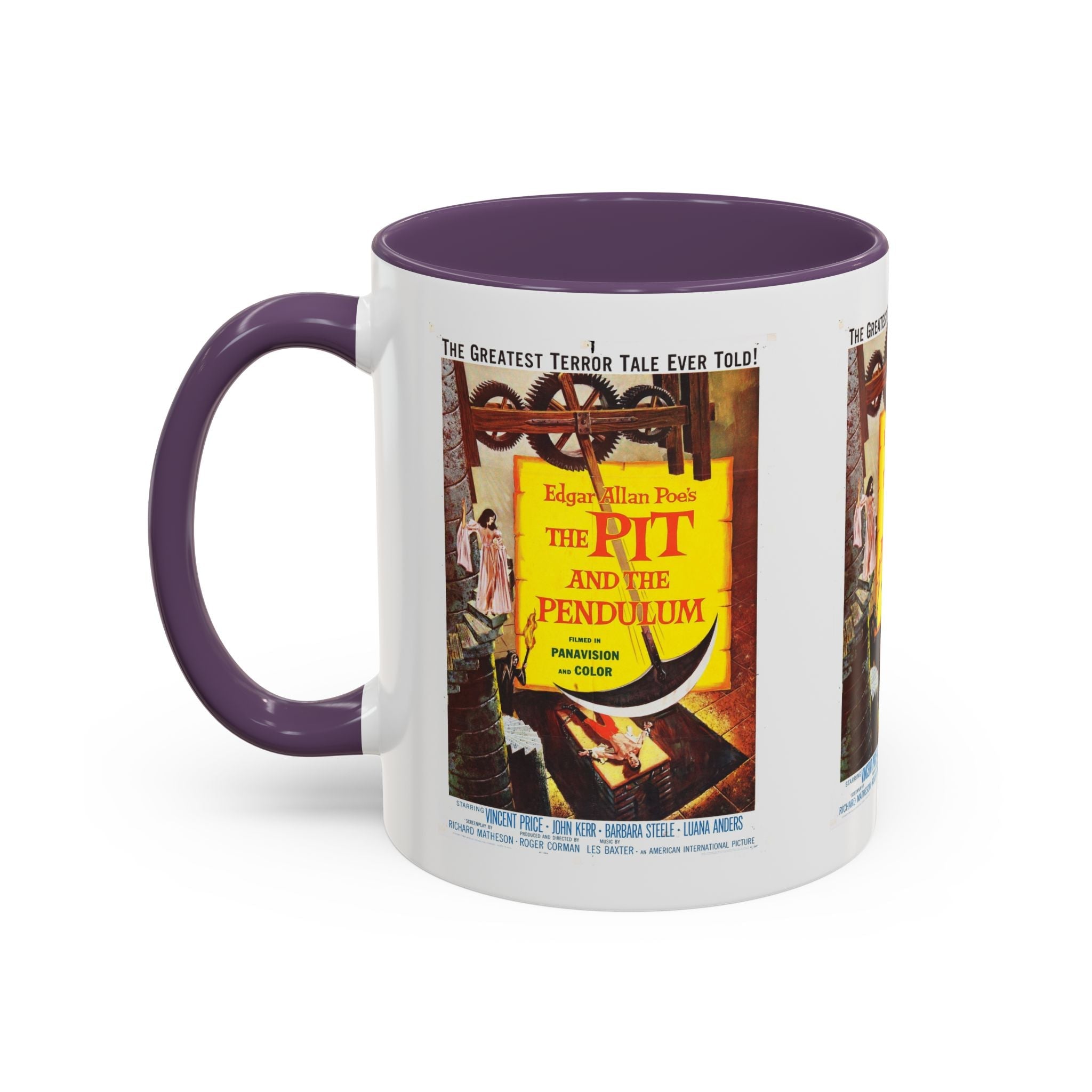 Cult Classic Movie Poster Art Accent Coffee Mug (11, 15oz) - Pit And The Pendulum 1961 - POPvault