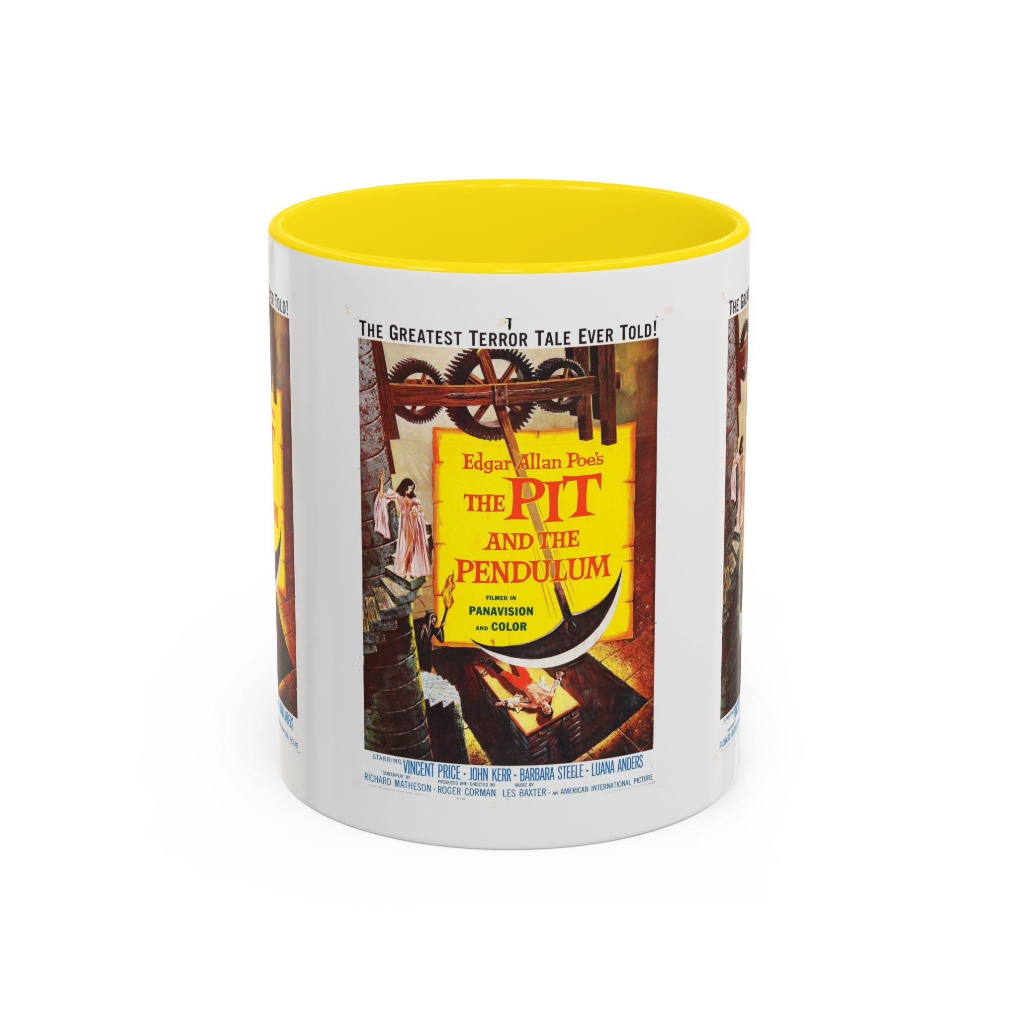 Cult Classic Movie Poster Art Accent Coffee Mug (11, 15oz) - Pit And The Pendulum 1961 - POPvault