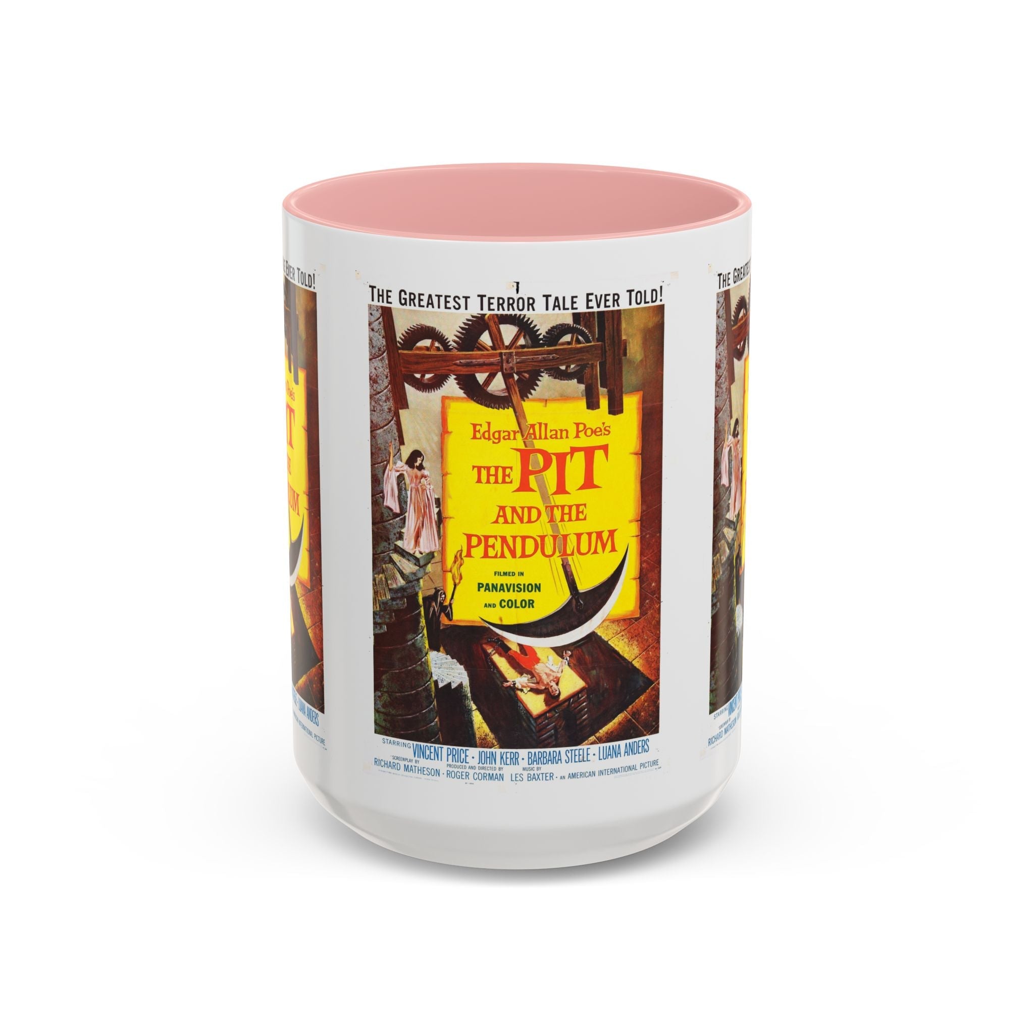 Cult Classic Movie Poster Art Accent Coffee Mug (11, 15oz) - Pit And The Pendulum 1961 - POPvault