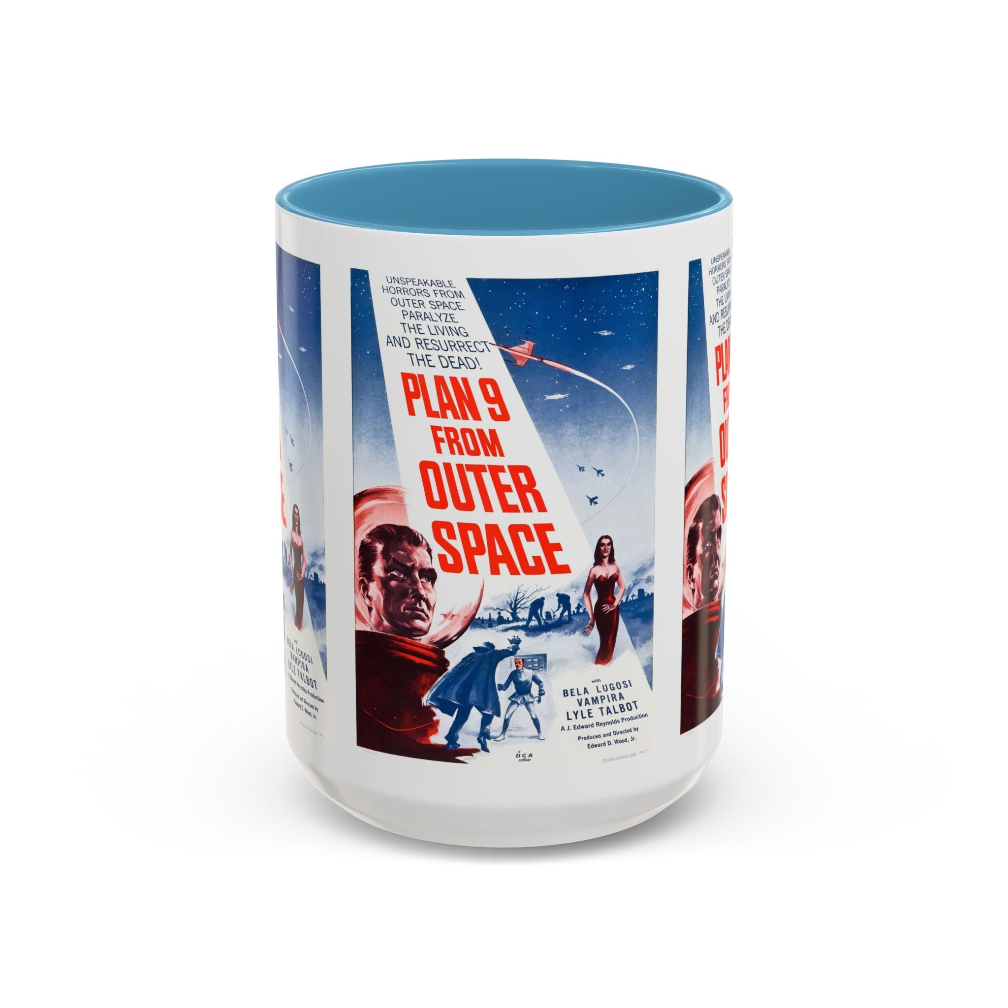 Cult Classic Movie Poster Art Accent Coffee Mug (11, 15oz) - Plan 9 From Outer Space 1959 - POPvault