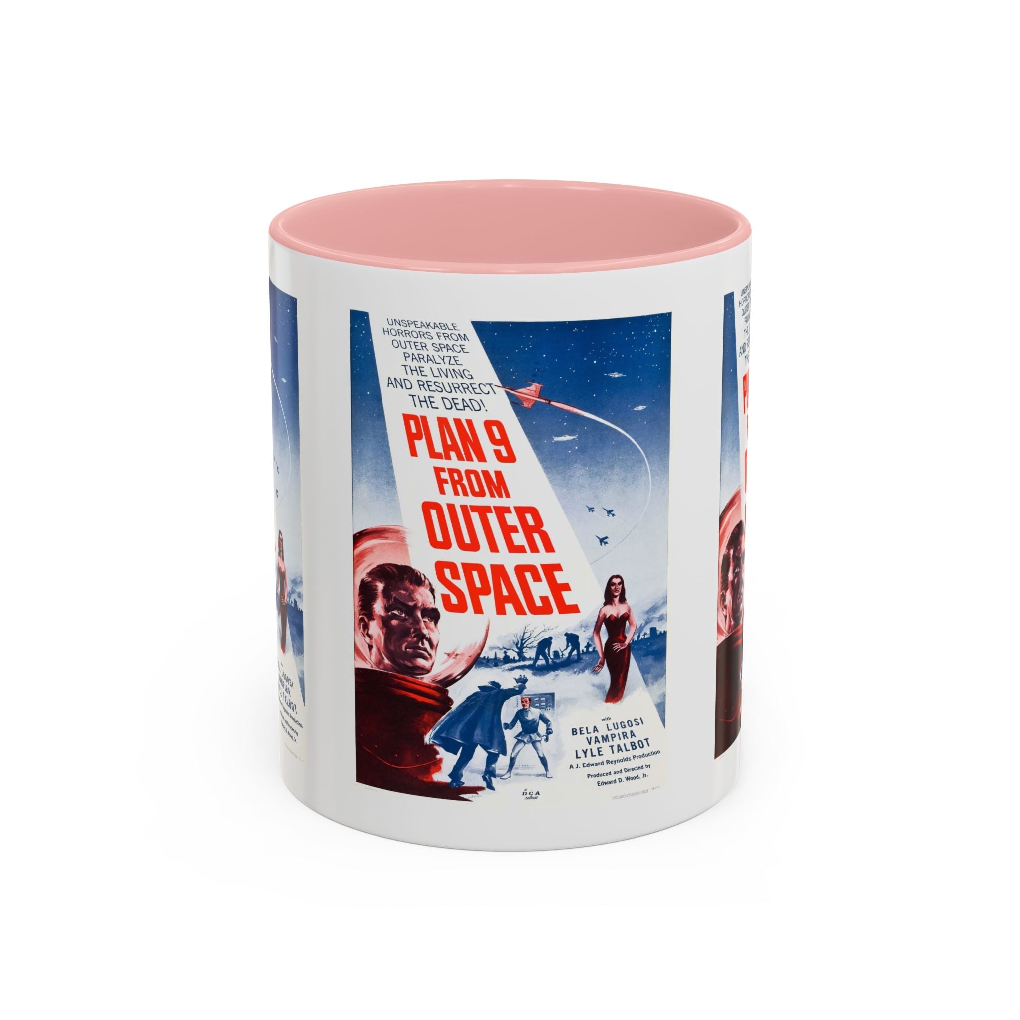 Cult Classic Movie Poster Art Accent Coffee Mug (11, 15oz) - Plan 9 From Outer Space 1959 - POPvault