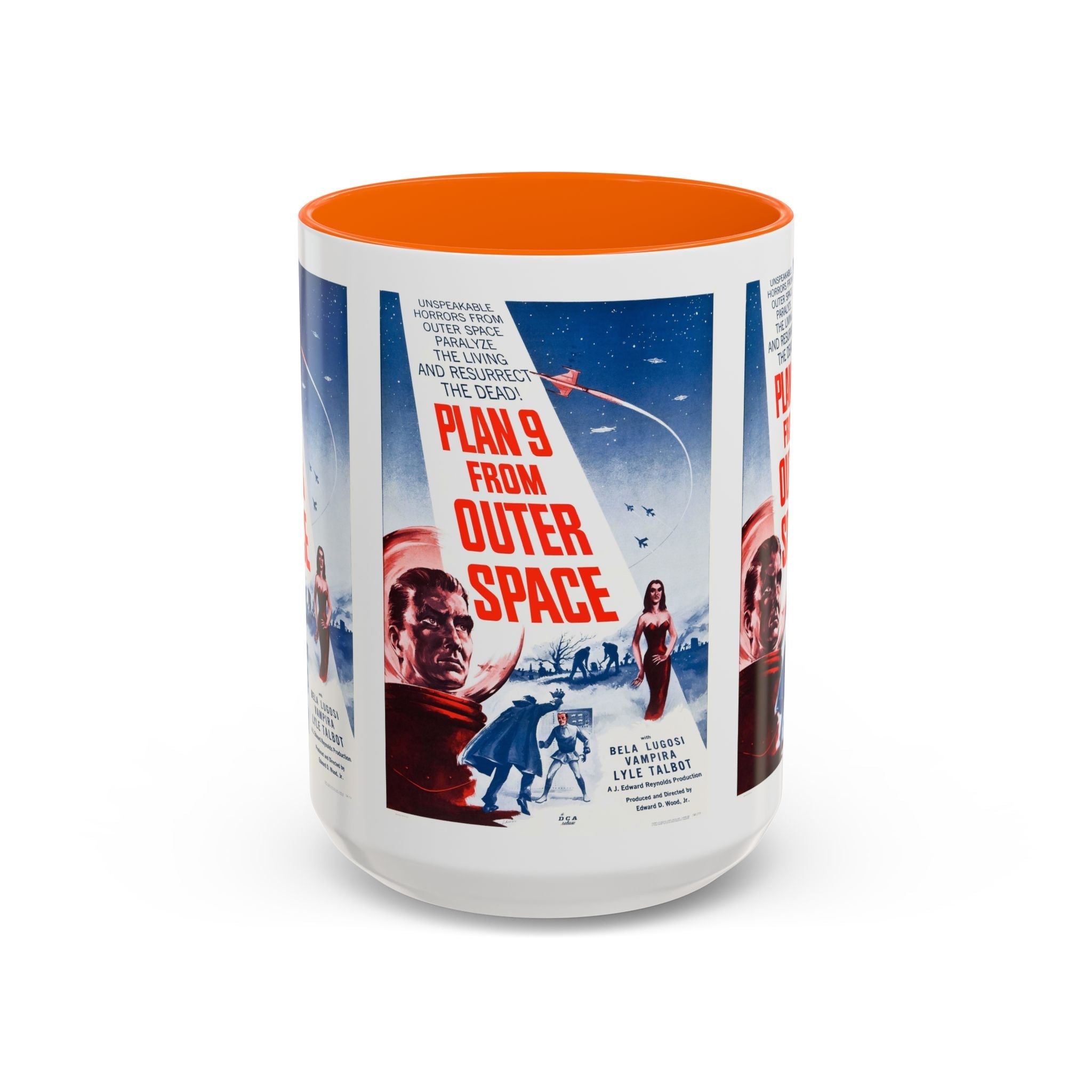 Cult Classic Movie Poster Art Accent Coffee Mug (11, 15oz) - Plan 9 From Outer Space 1959 - POPvault