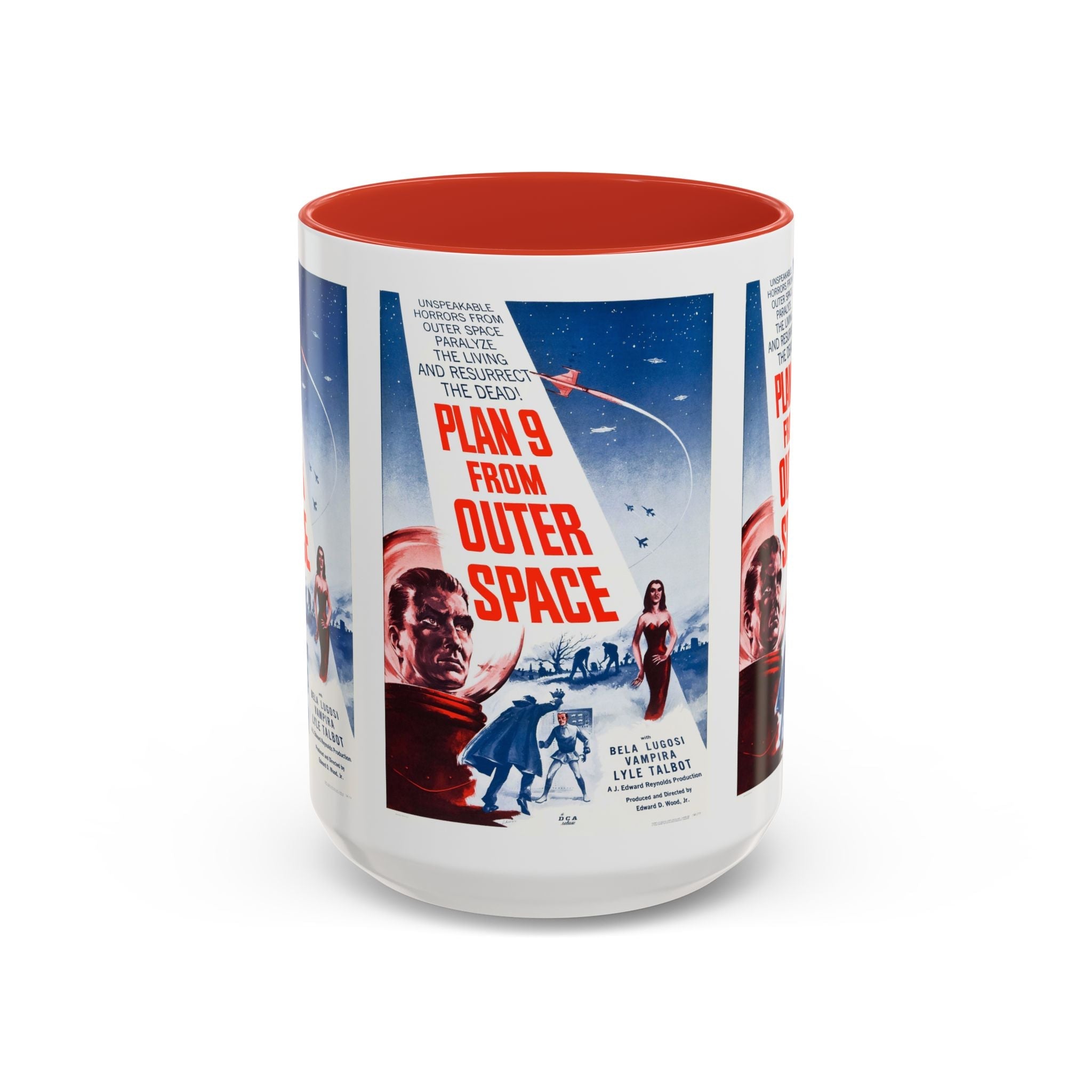Cult Classic Movie Poster Art Accent Coffee Mug (11, 15oz) - Plan 9 From Outer Space 1959 - POPvault