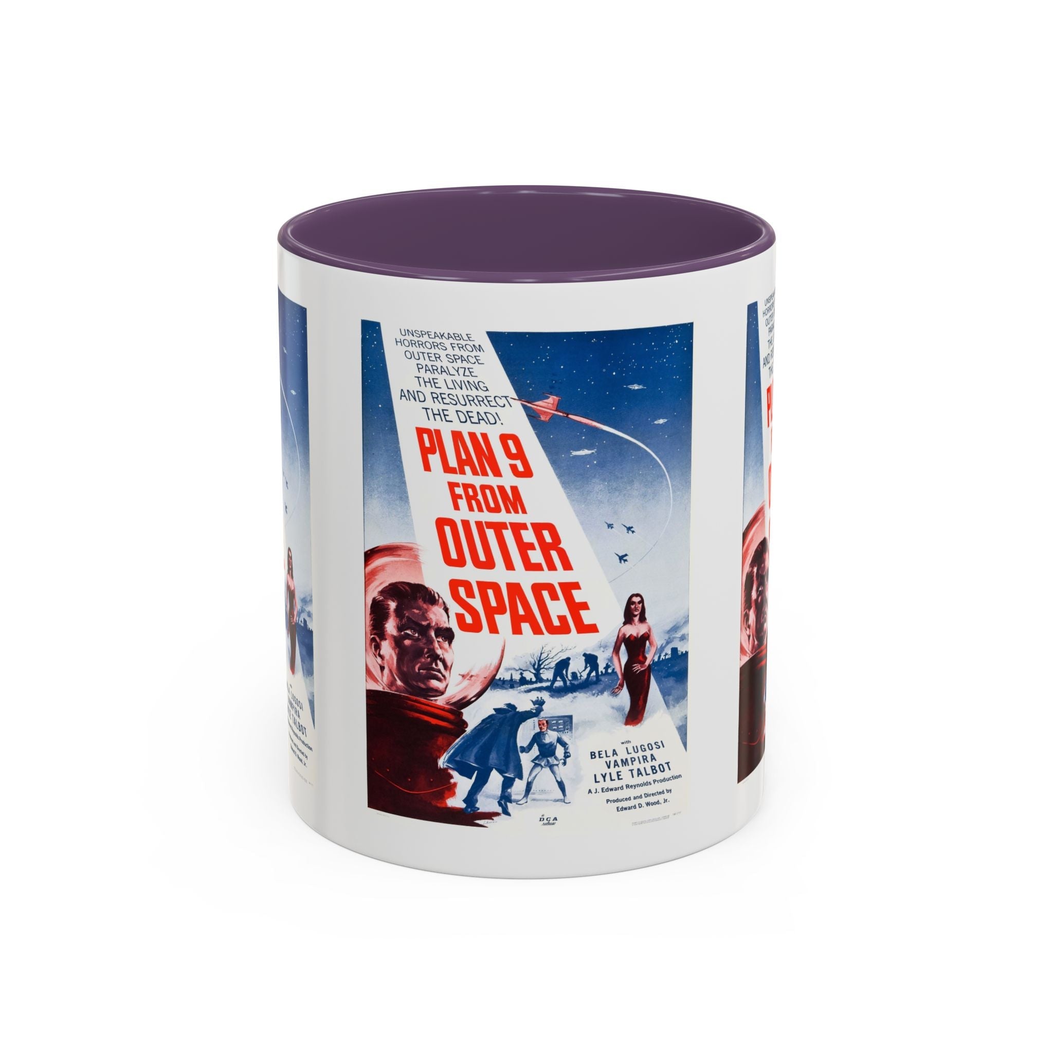 Cult Classic Movie Poster Art Accent Coffee Mug (11, 15oz) - Plan 9 From Outer Space 1959 - POPvault