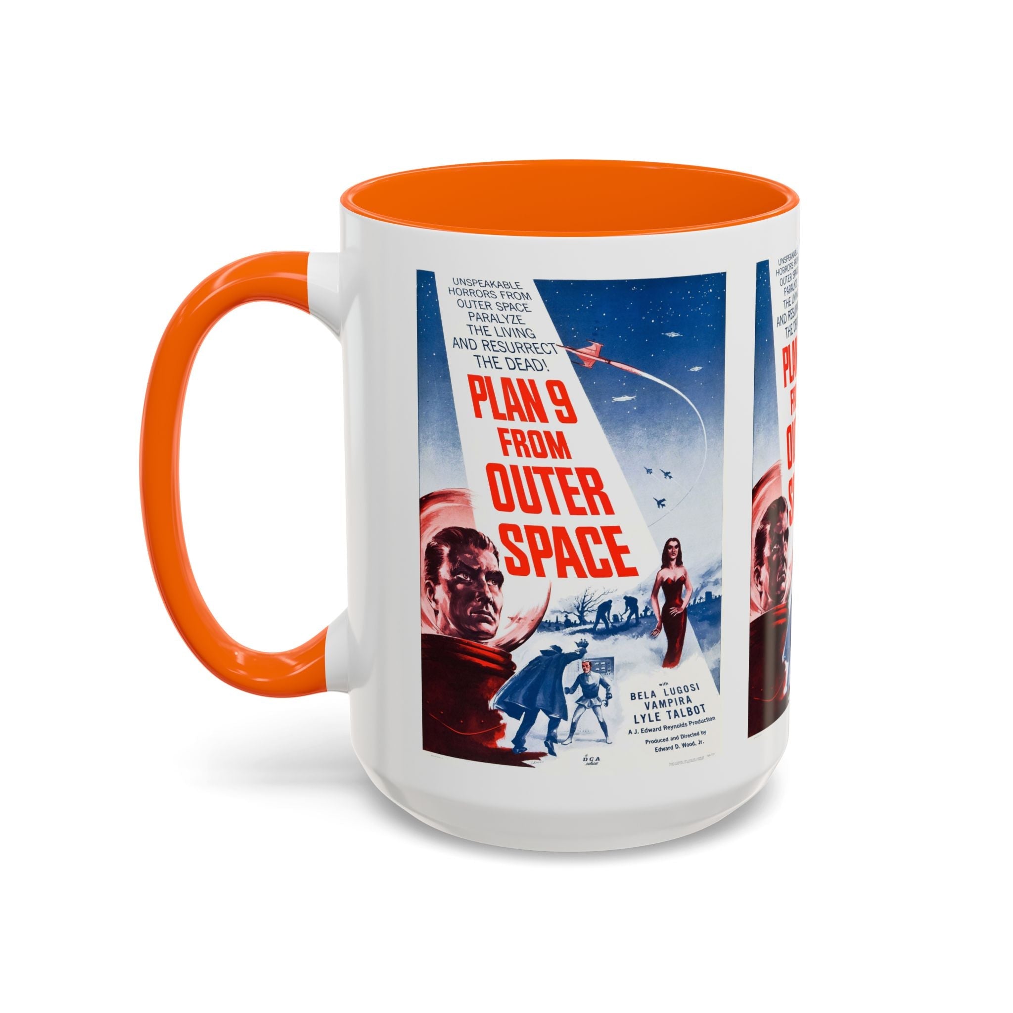 Cult Classic Movie Poster Art Accent Coffee Mug (11, 15oz) - Plan 9 From Outer Space 1959 - POPvault