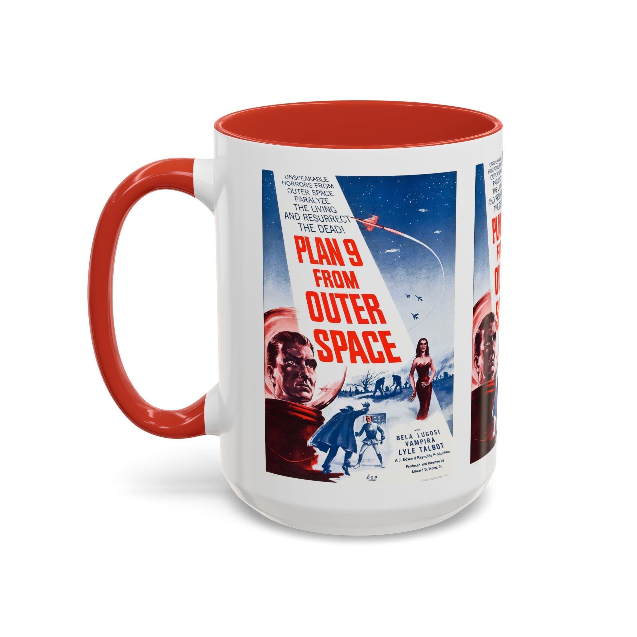 Cult Classic Movie Poster Art Accent Coffee Mug (11, 15oz) - Plan 9 From Outer Space 1959 - POPvault