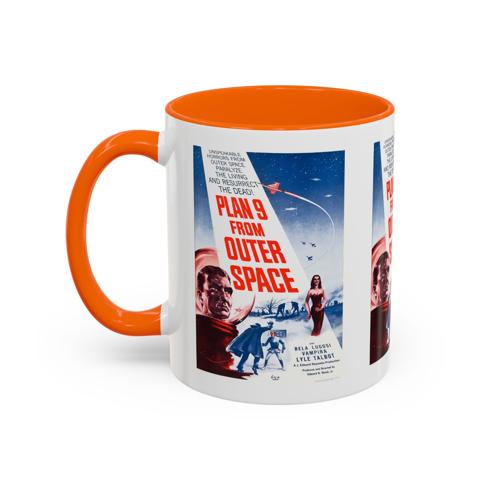 Cult Classic Movie Poster Art Accent Coffee Mug (11, 15oz) - Plan 9 From Outer Space 1959 - POPvault