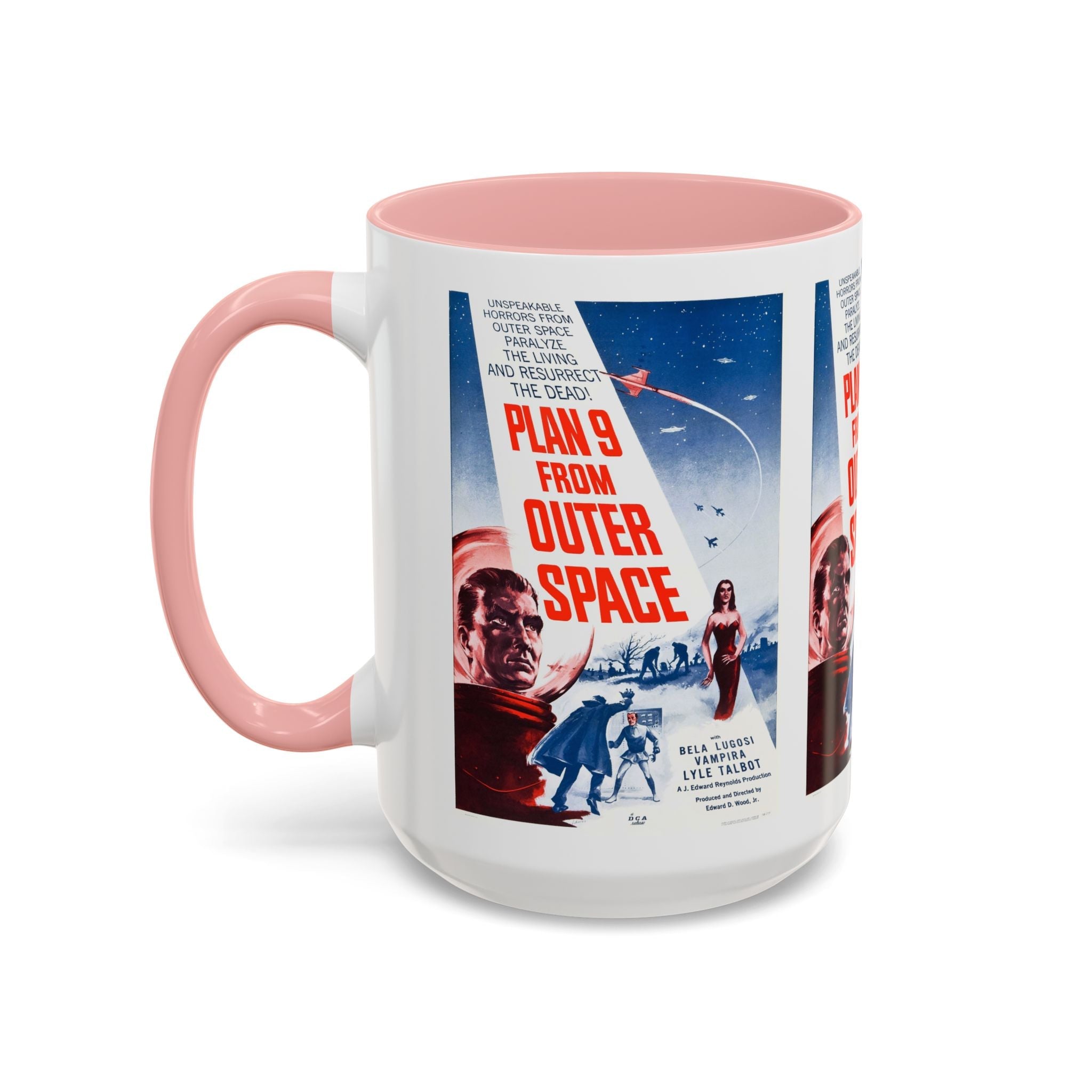 Cult Classic Movie Poster Art Accent Coffee Mug (11, 15oz) - Plan 9 From Outer Space 1959 - POPvault