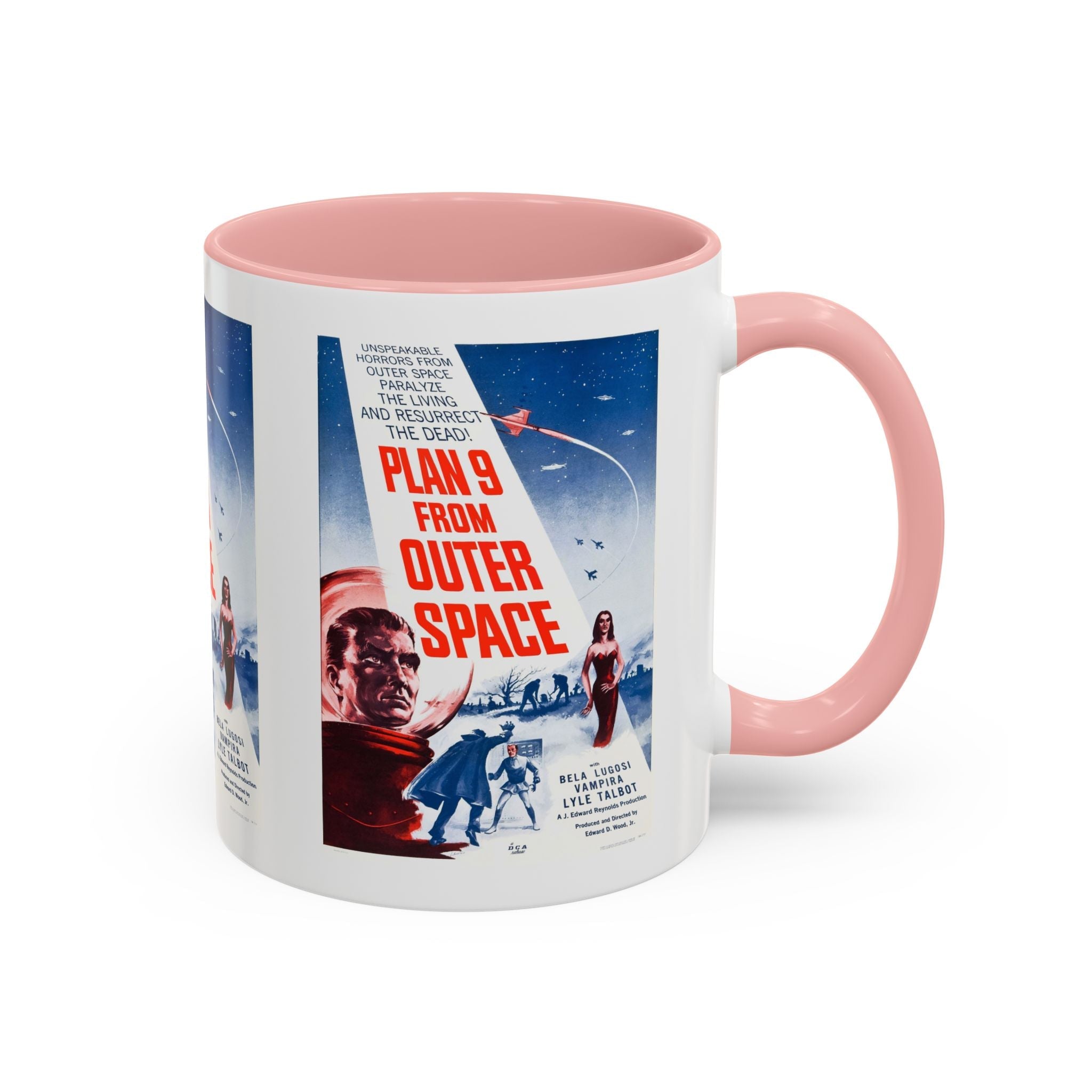 Cult Classic Movie Poster Art Accent Coffee Mug (11, 15oz) - Plan 9 From Outer Space 1959 - POPvault